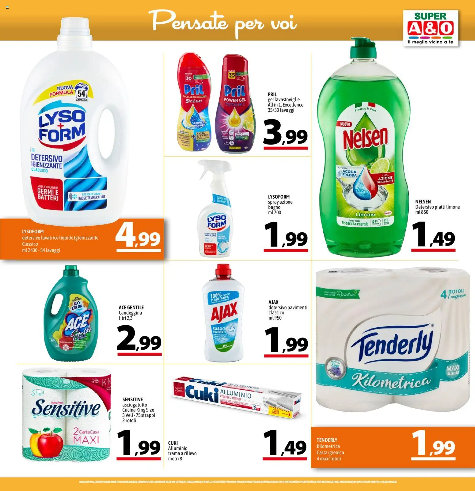 Volantino A&O del 09/07/2026 | Pagina: 15 | Prodotti: Carta igienica, Lavatrice, Asciugatutto, Alluminio