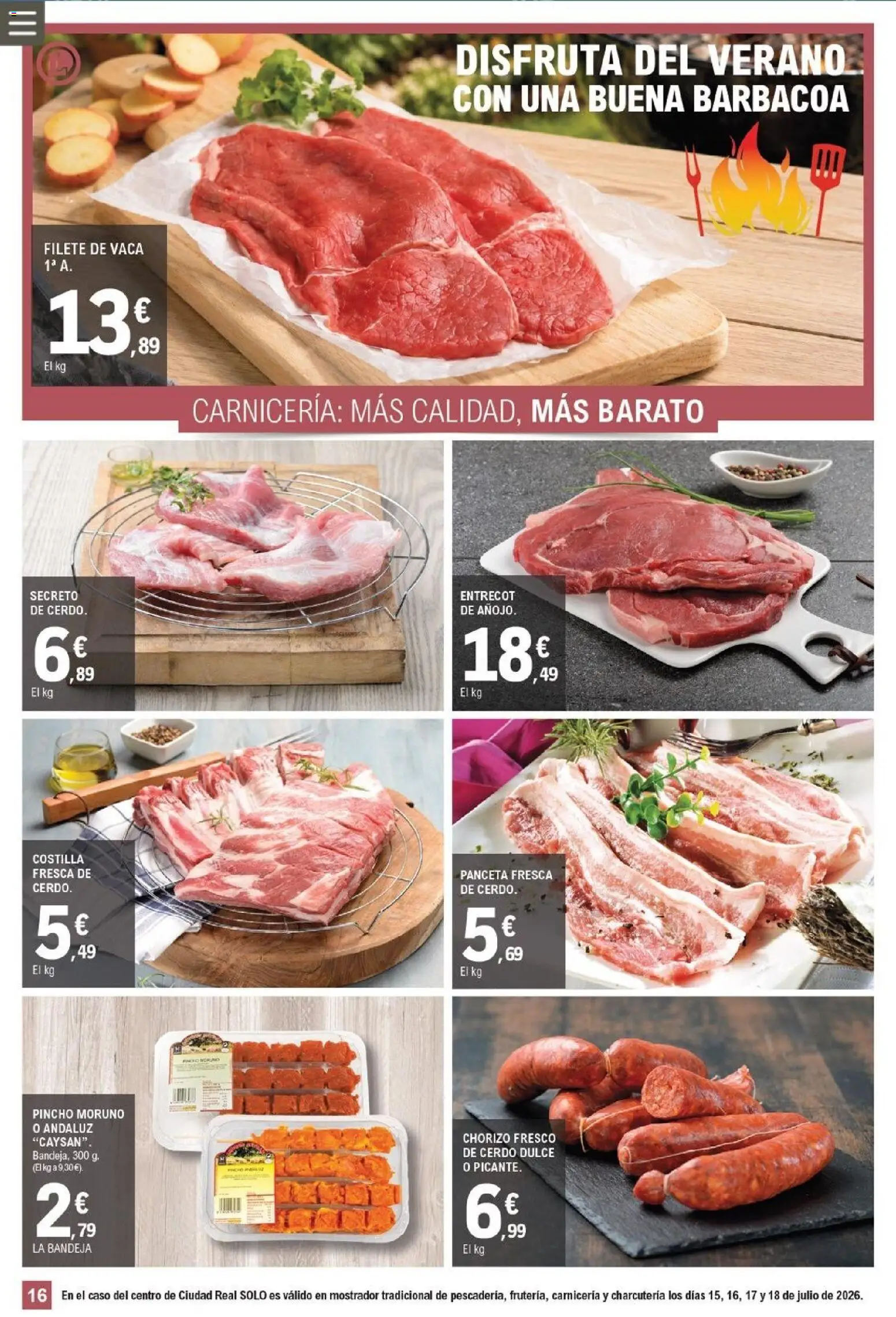 E.Leclerc Miranda de Ebro │ válido desde el 17/07/2026 | Página: 16 | Productos: Ηλεκτρικός φούρνος, Cerdo, Filete, Bandeja