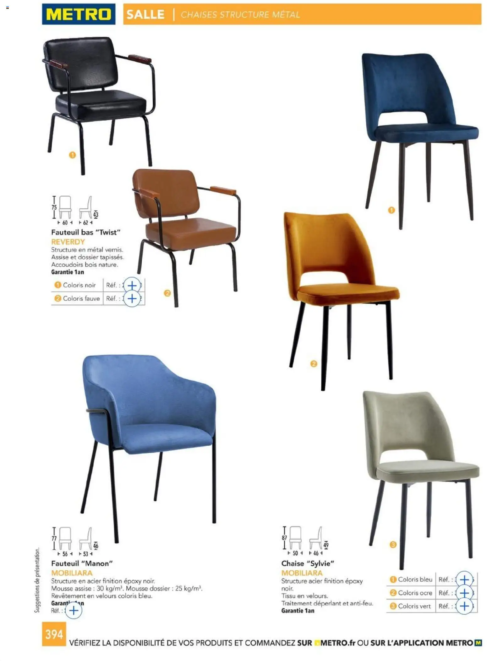 {H1} | Page: 394 | Produits: Chaises, Mousse, Fauteuil, Chaise