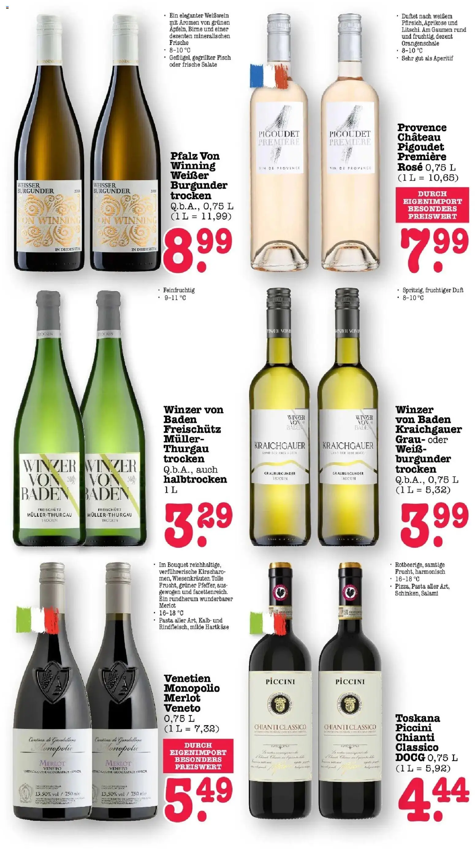 Edeka Prospekt Heidelberg (ab 31.08.2026) » Angebote Online | Seite: 51 | Produkte: Weißwein, Merlot, Pasta, Salami