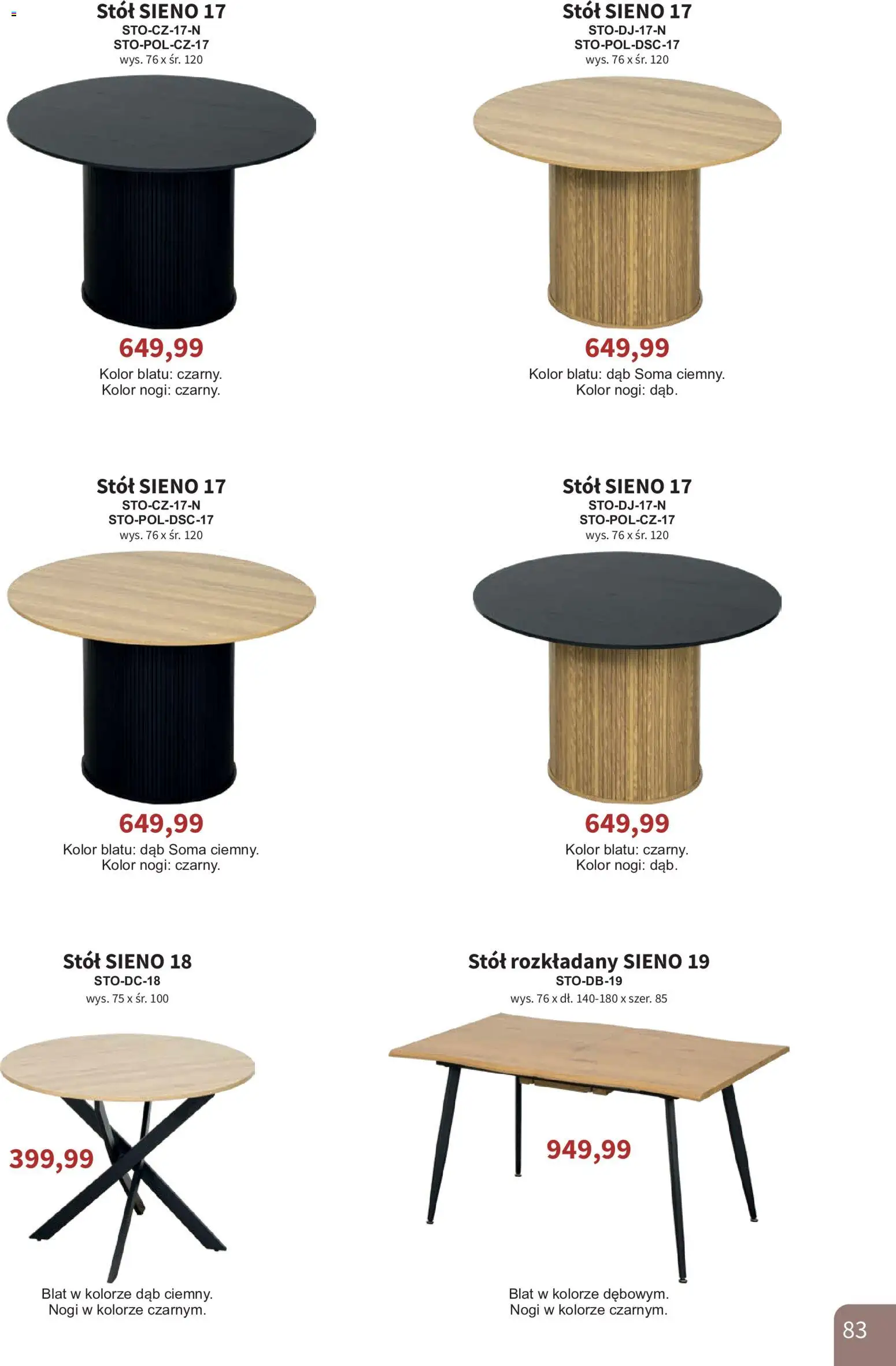 Bodzio Katalog od 01.08.2026 | Strona: 83 | Produkty: Stół