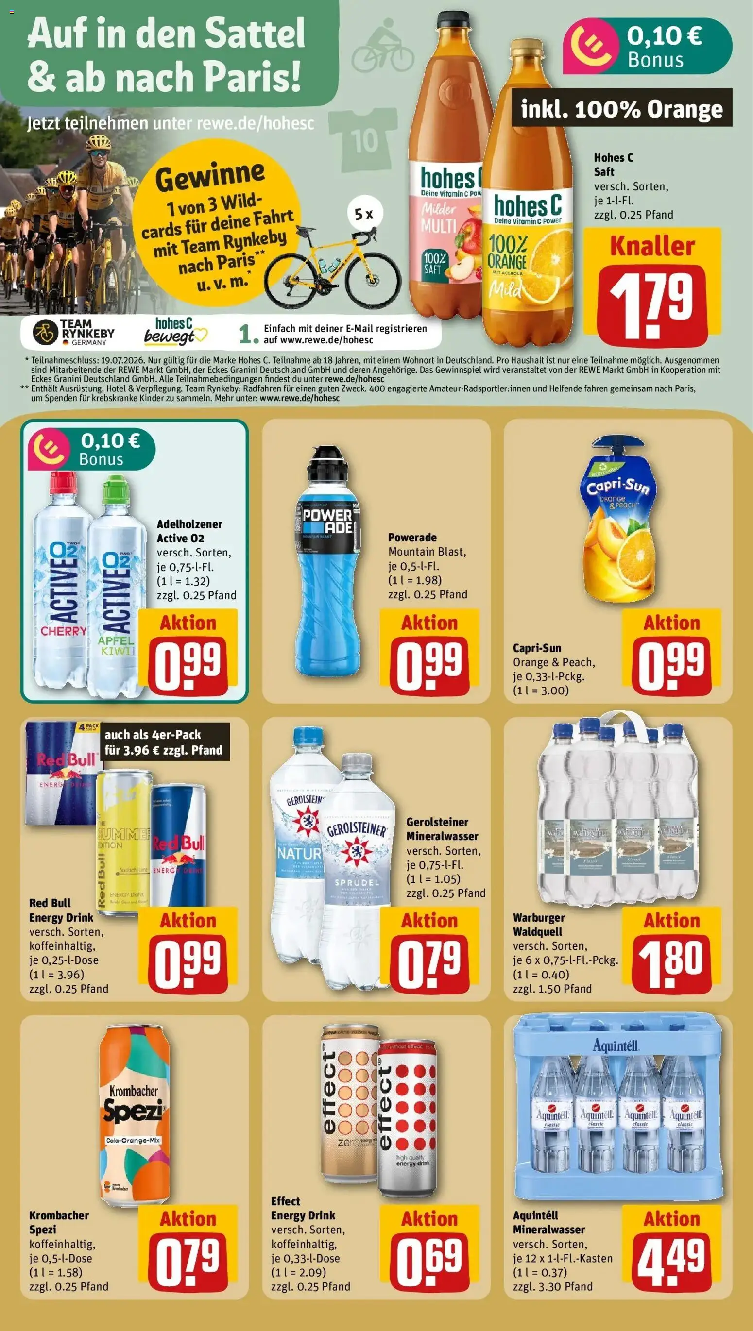 Rewe Prospekt Beverungen – gültig ab 13.07.2026 | Seite: 18 | Produkte: Red bull, Äpfel, Granini, Gerolsteiner