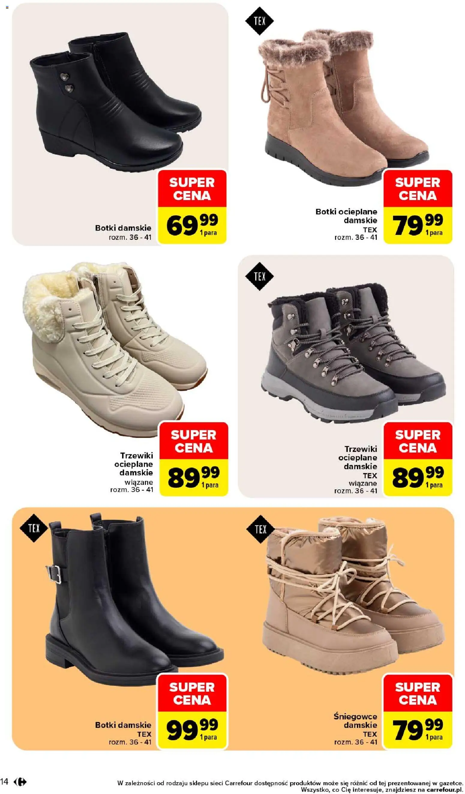 Carrefour gazetka - Na jesienne klimaty od 28.09.2026 | Strona: 14 | Produkty: Śniegowce