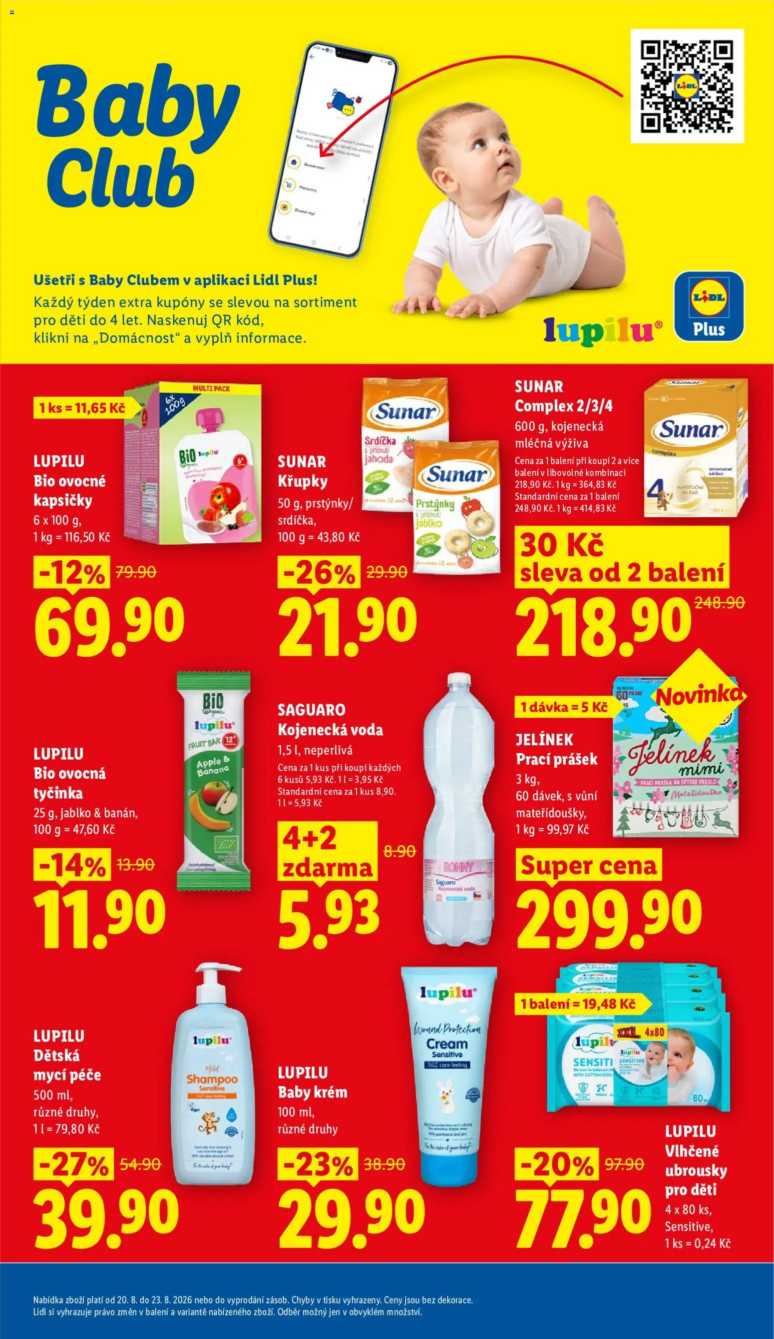 Lidl leták od 20.08.2026 | Strana: 36 | Produkty: Saguaro, Mléko, Krém, Body