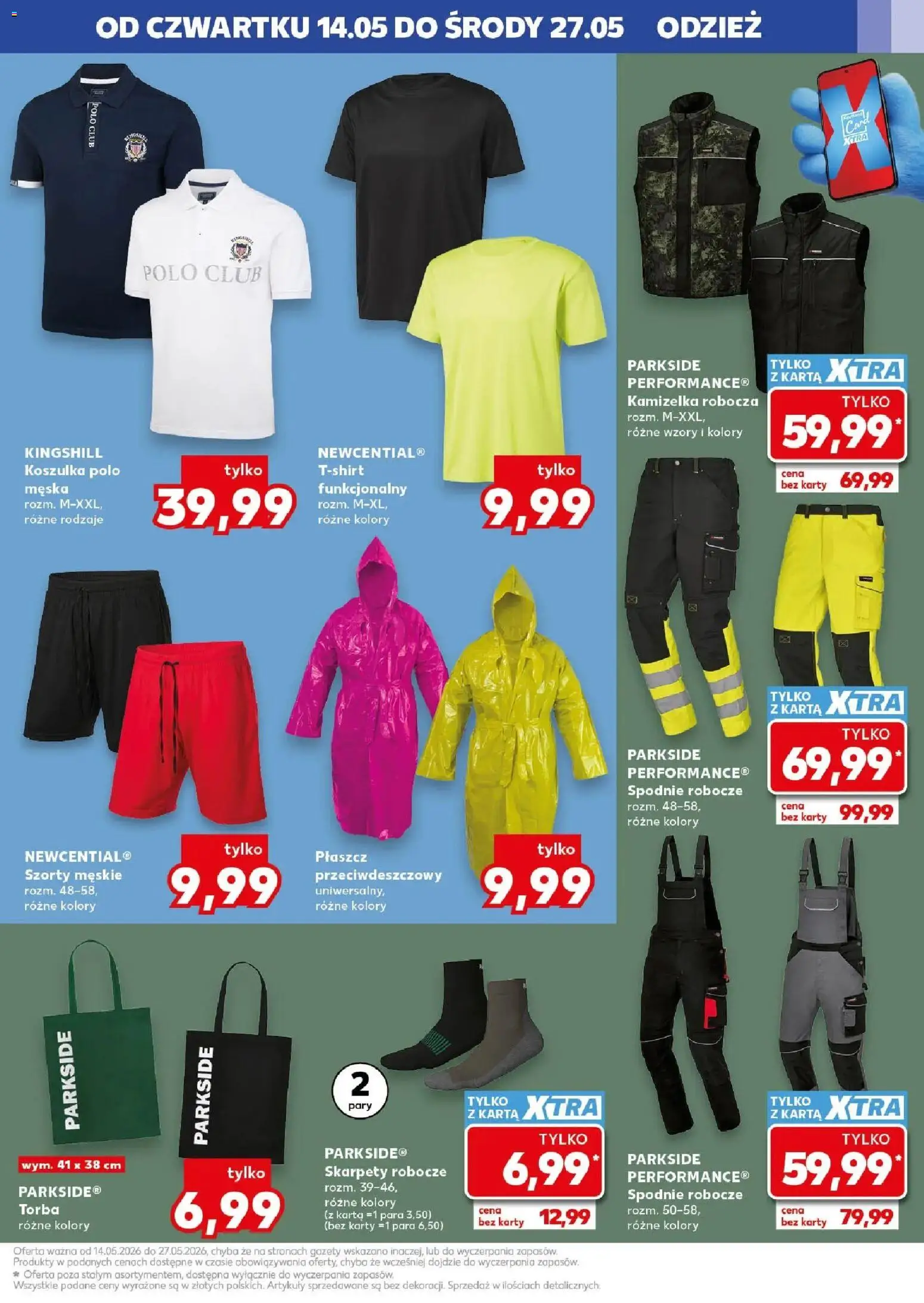 Kaufland gazetka - Złap Okazje od 14.05.2026 | Strona: 13 | Produkty: Szorty, Płaszcz, Skarpety, Torba