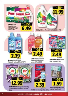 Fresh leták platný od 08.10.2026 | Strana: 46 | Produkty: Soľ do umývačky, Persil, Tablety do umývačky, Aviváž