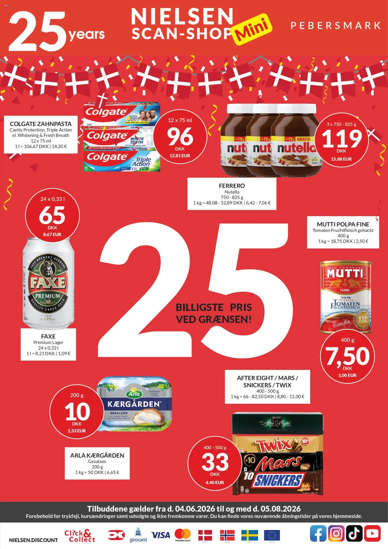 Nielsen Discount tilbudsavis – gyldig fra 04/06/2026 | Side: 1 | Produkter: Nutella