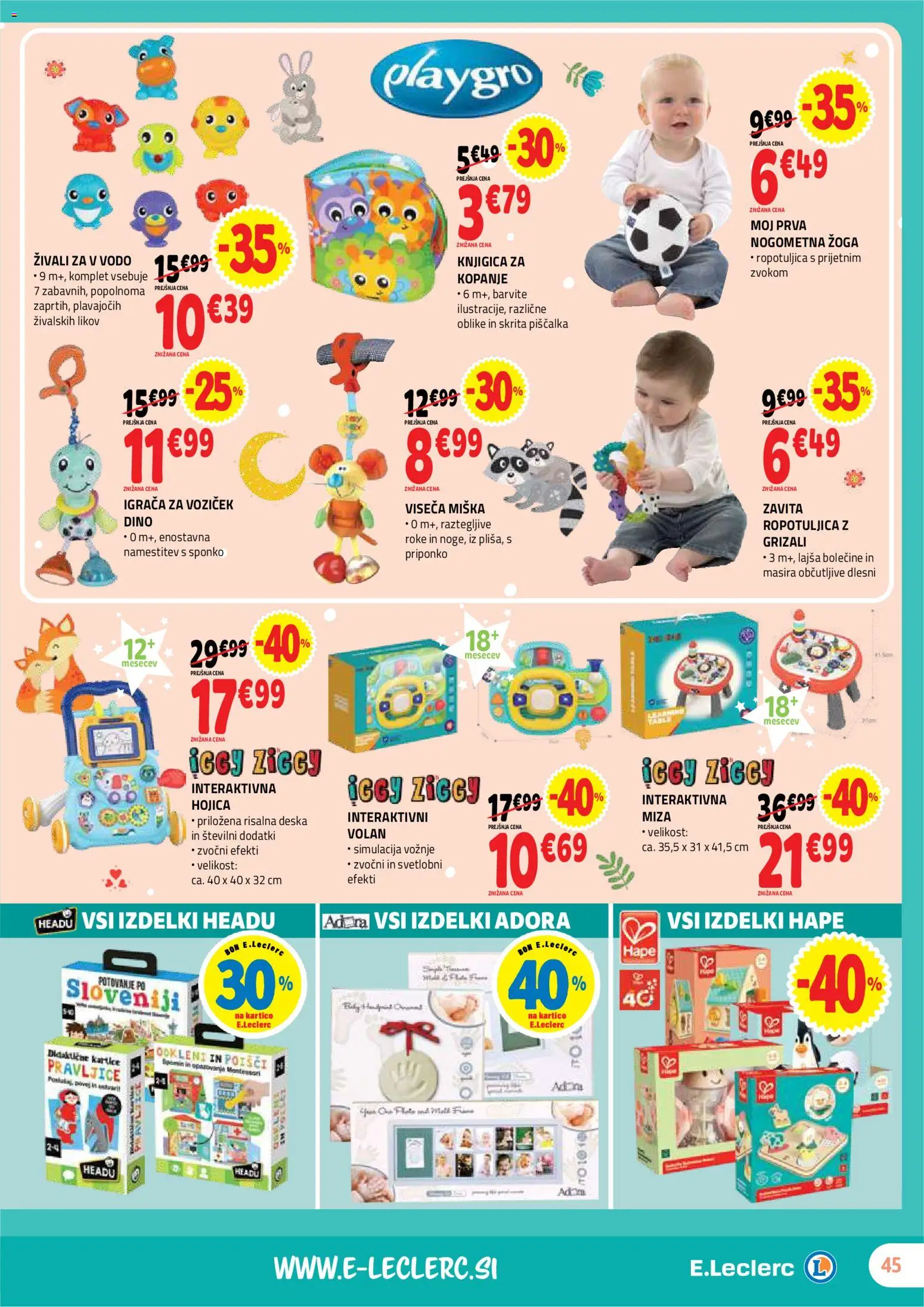 Novi E.leclerc katalog ponudbe – veljaven od 02.09.2026 | Stran: 45 | Izdelki: Miza, Voziček