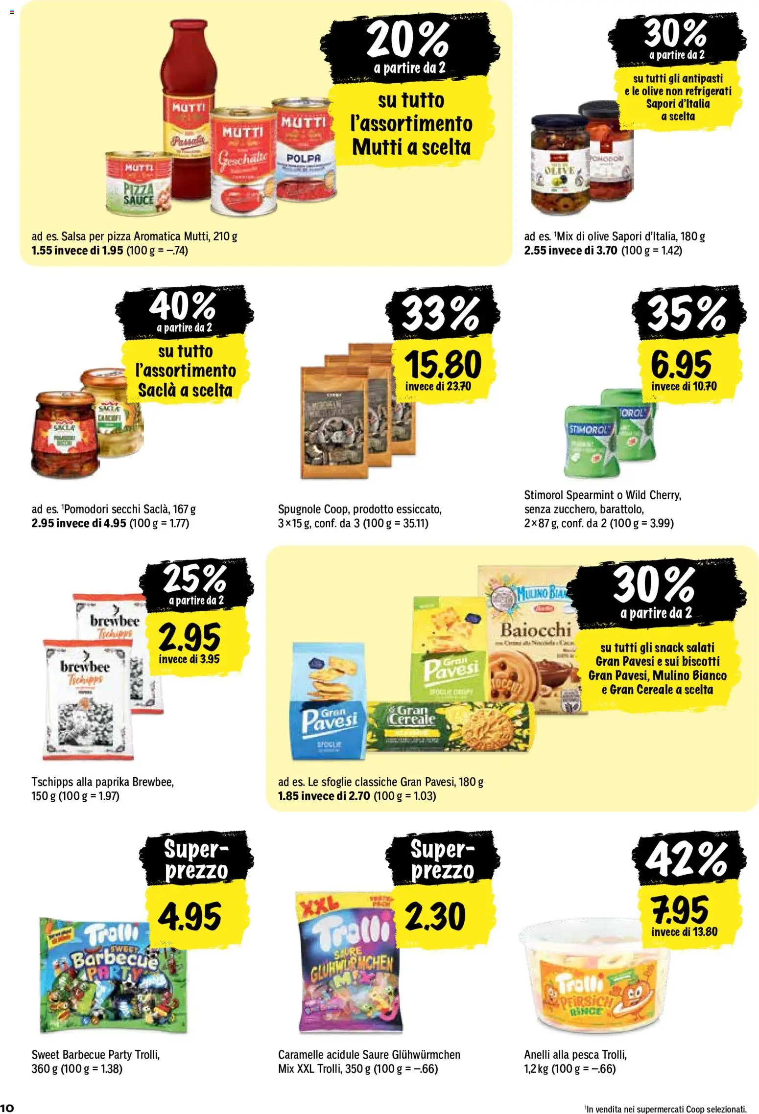 Coop aktionen IT – gültig ab 20.08.2026 | Seite: 10 | Produkte: Pizza, Paprika, Chips