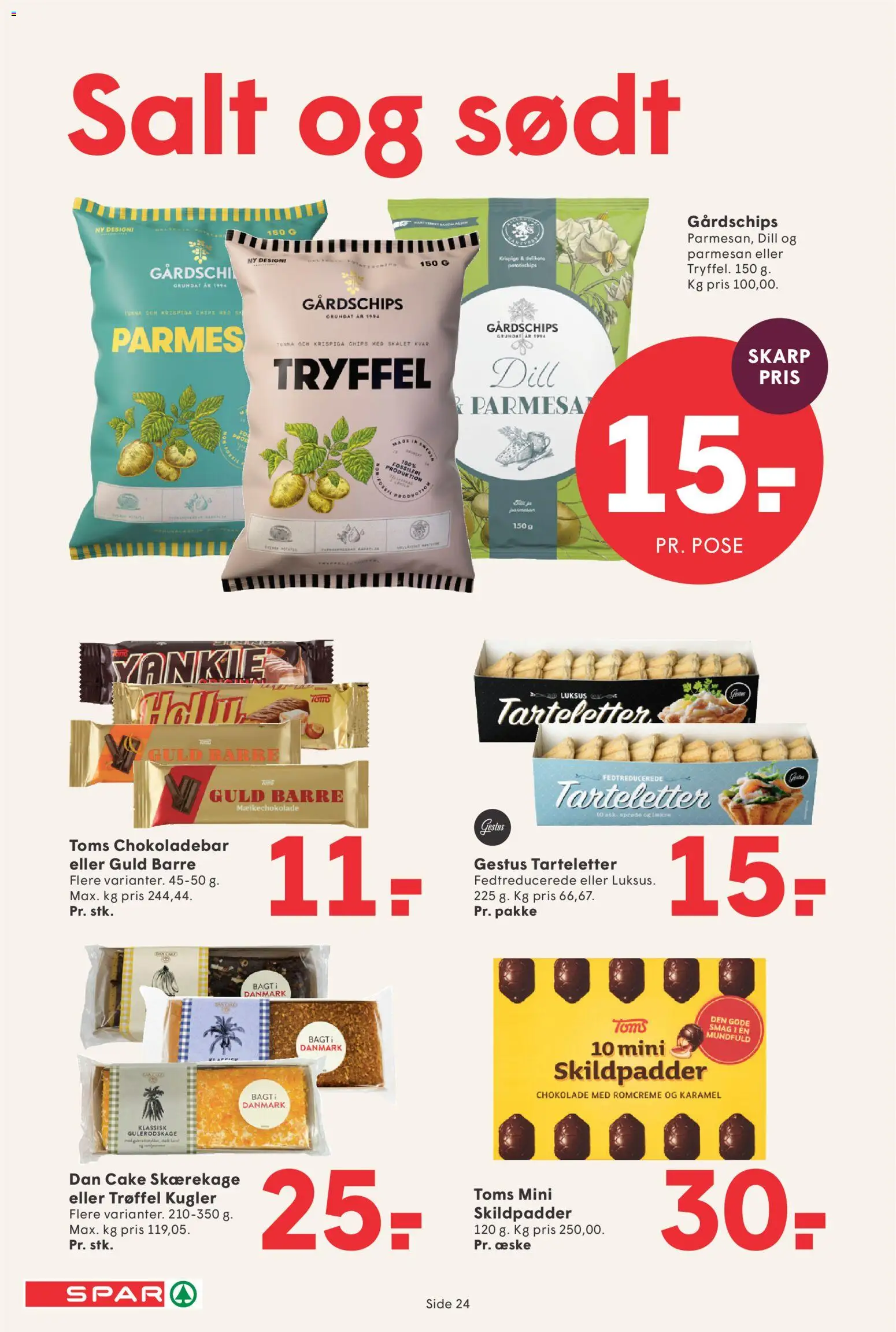 Spar tilbudsavis – gyldig fra 25/09/2026 | Side: 26 | Produkter: Chokolade, Chips, Salt, Parmesan