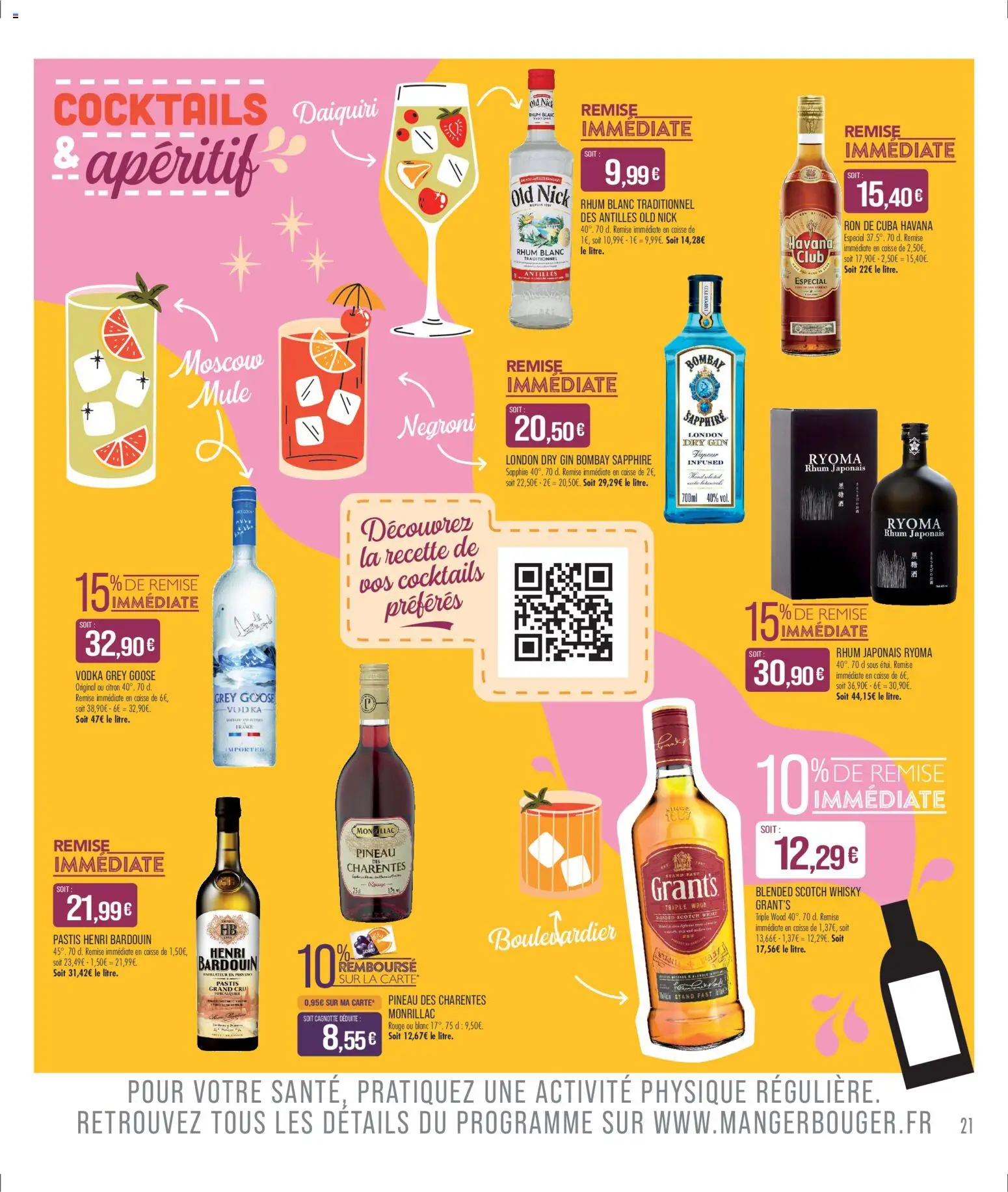 {H1} | Page: 21 | Produits: Vodka, Whisky, Pastis, Rhum blanc traditionnel