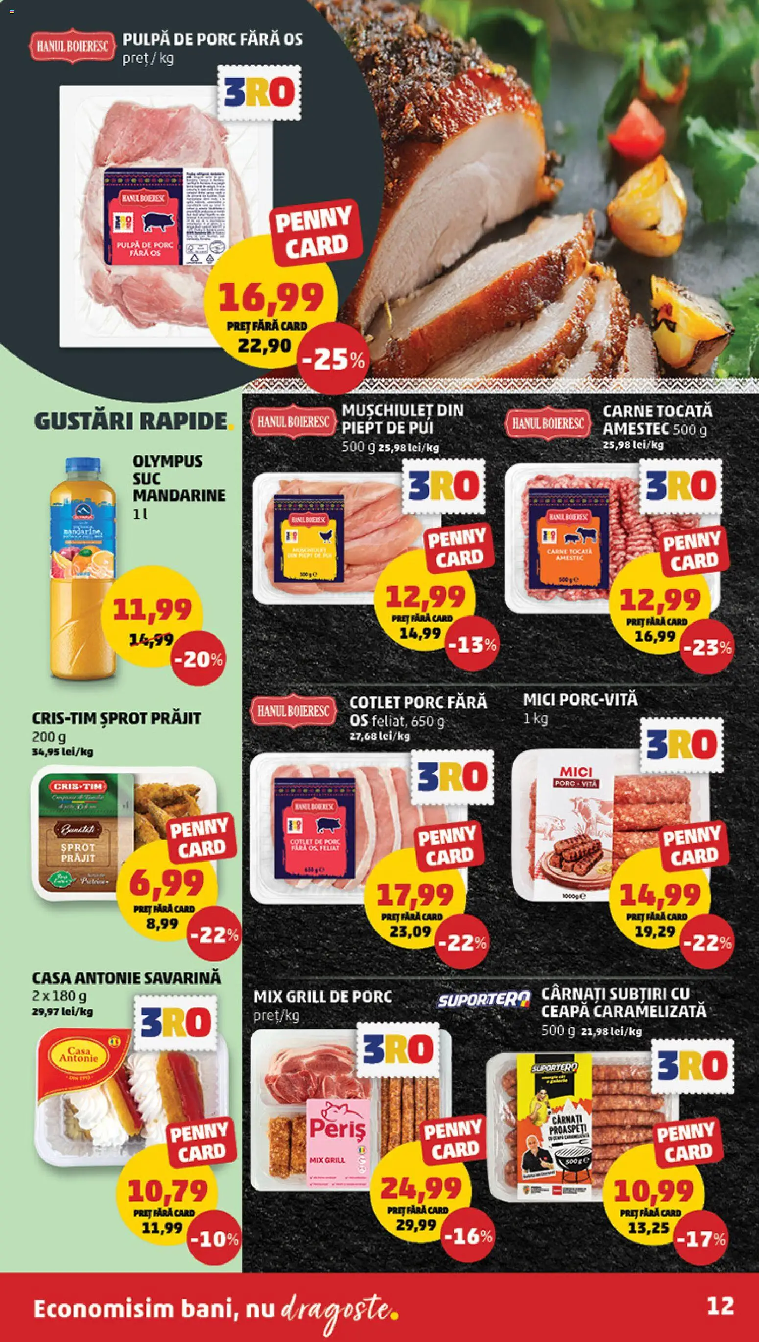 Noul catalog PENNY – valabil de la 10.06.2026 | Pagină: 12 | Produse: Lait de coco, Cotlet porc, Suc, Cârnați