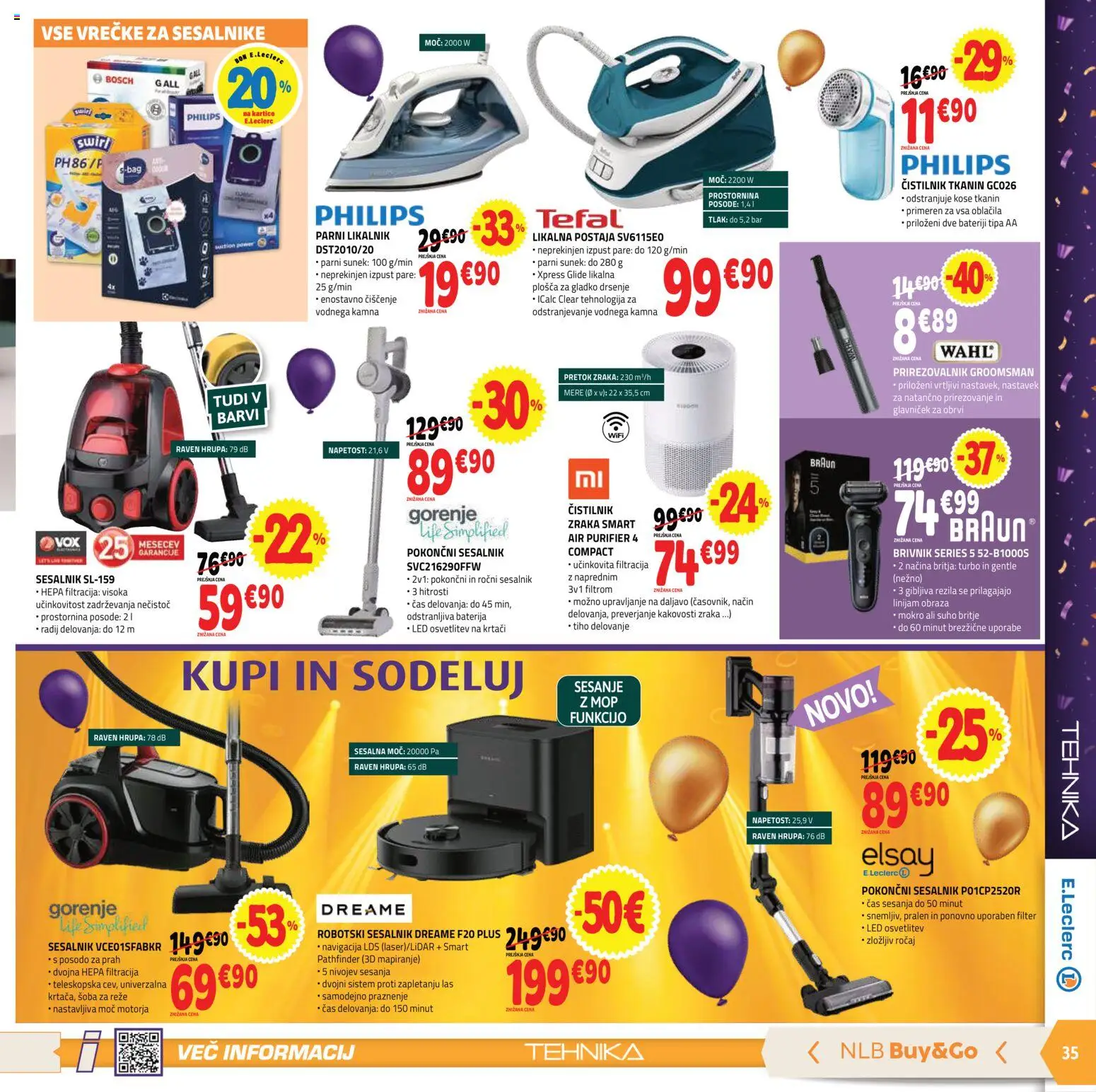 Novi E.leclerc katalog ponudbe – veljaven od 14.10.2026 | Stran: 7 | Izdelki: Baterija, Oblacila, Brivnik, Sesalnik