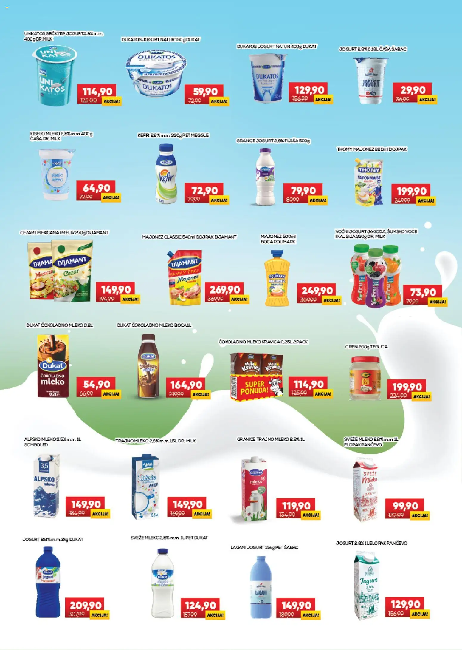 Medius katalog - važi od 28.07.2026 | Strana: 8 | Proizvode: Čokoladno mleko, Kiselo mleko, Sveže mleko, Dukatos