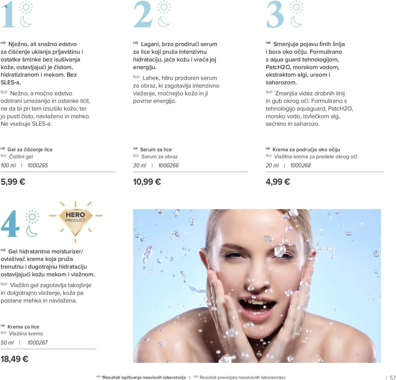 Farmasi katalog | vrijedi od 01.05.2026 | Stranica: 57 | Proizvodi: Gel za čišćenje lica, Krema za lice, Serum za lice, Krema