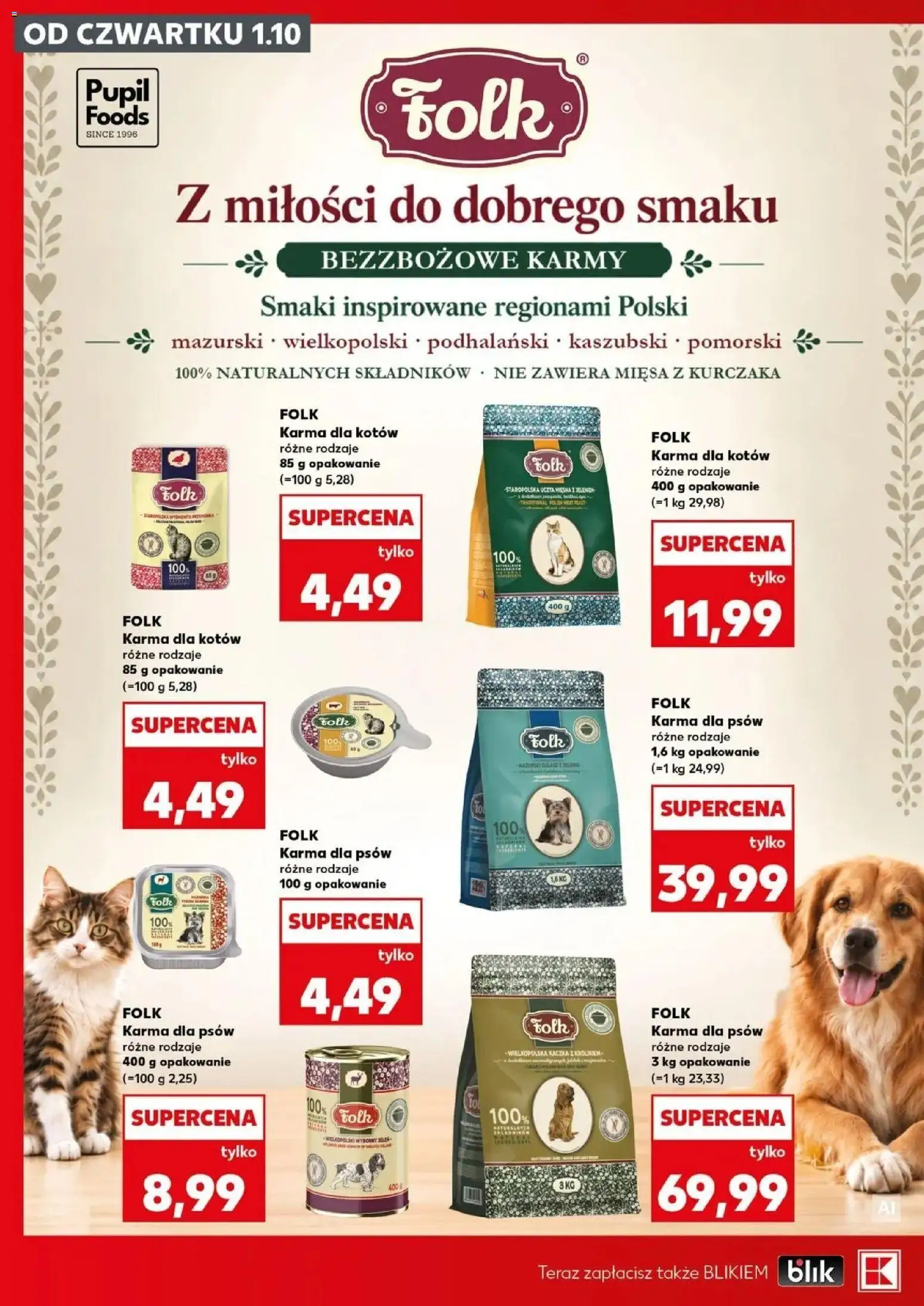 Kaufland gazetka - Zwierzaki od 01.10.2026 - od jutra PDF | Strona: 8 | Produkty: Kaczka, Karma dla kotów, Karma dla psów, Karma