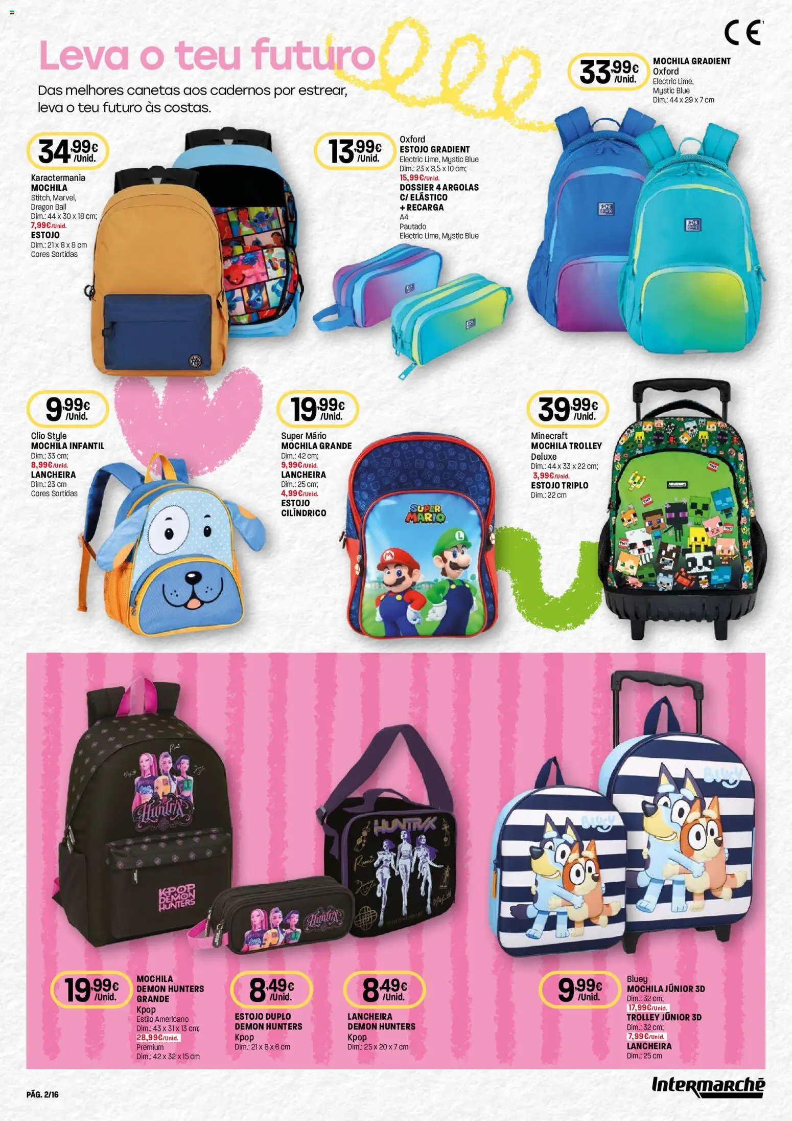 Intermarché Especial Regresso às Aulas │ válido de 20/08/2026 | Página: 2 | Produtos: Mochila, Cadernos