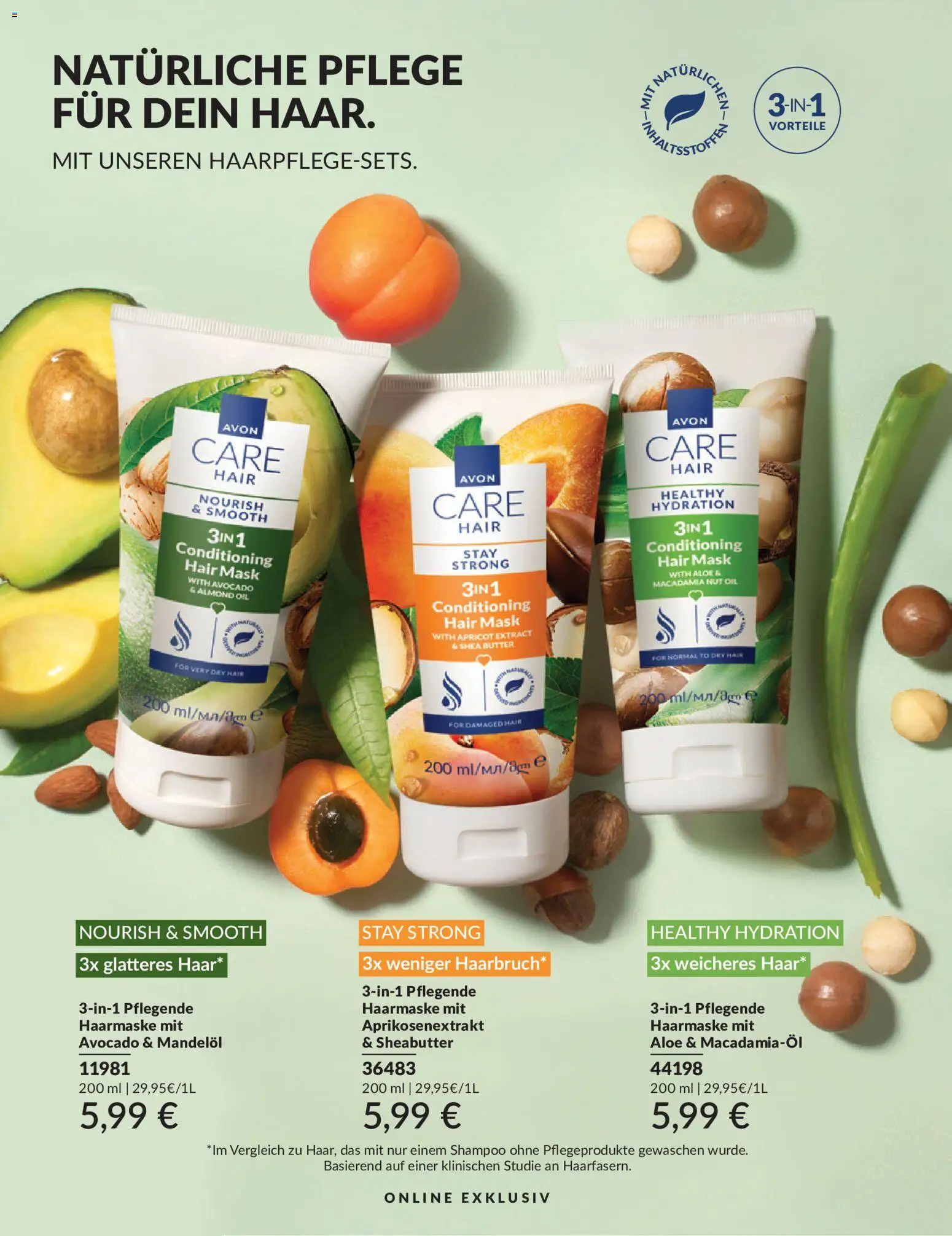 AVON Katalog Mai 2026 – gültig ab 01.05.2026 | Seite: 174 | Produkte: Butter, Shampoo, Haarmaske, Avocado