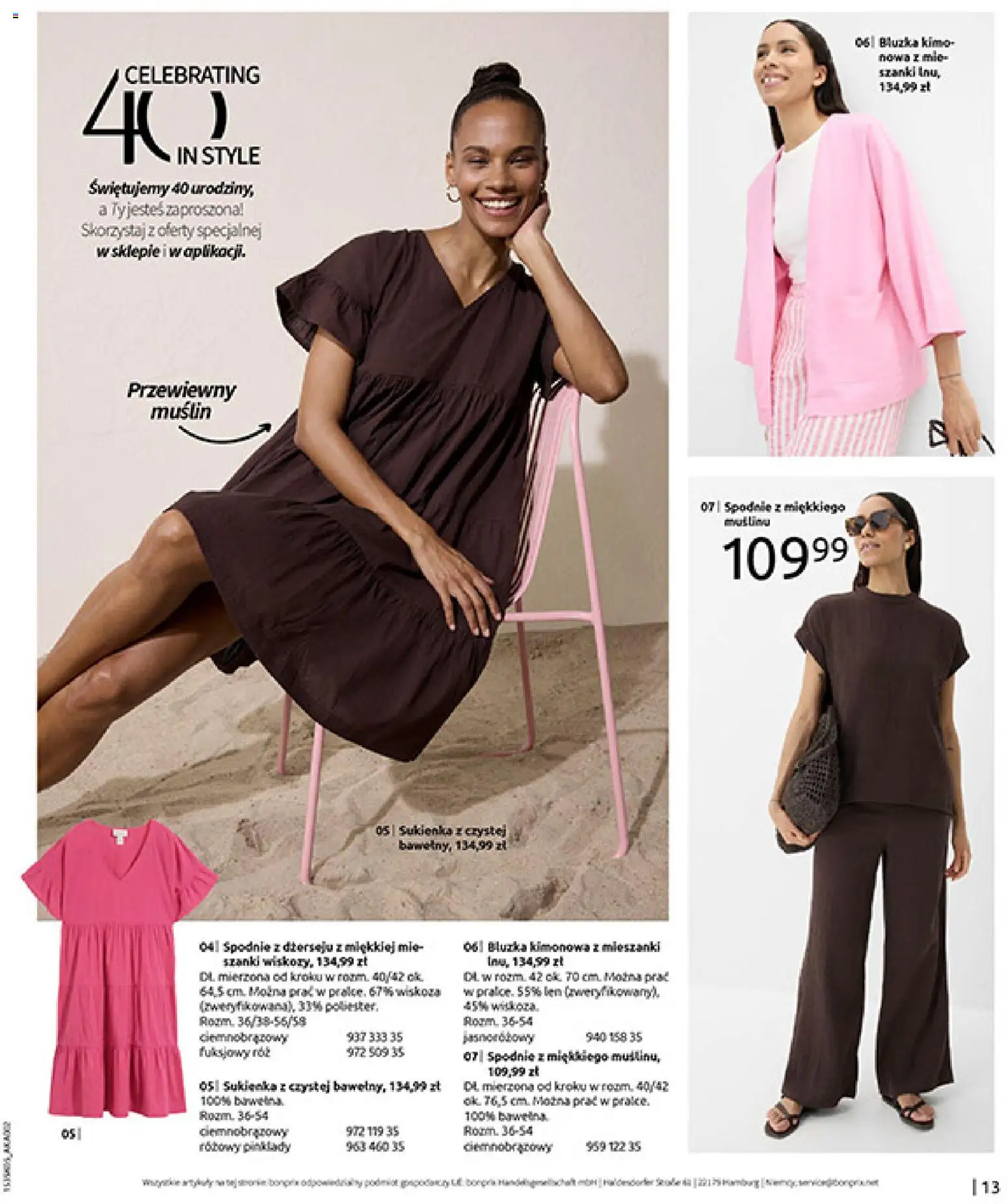 BonPrix Katalog od 18.05.2026 | Strona: 15 | Produkty: Bluzka, Spodnie, Sukienka
