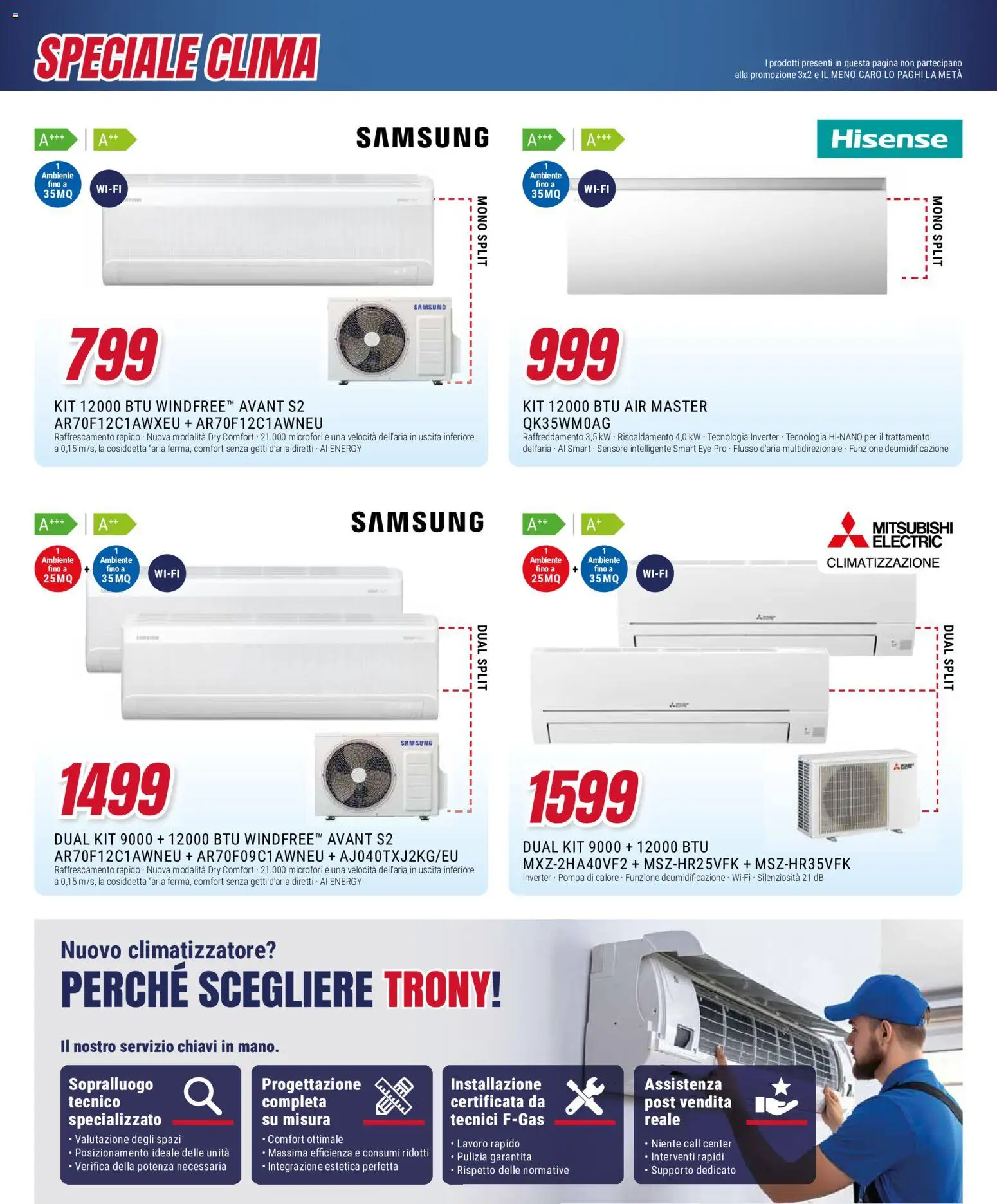 Volantino Trony del 29/10/2026 | Pagina: 25 | Prodotti: Climatizzatore, Caro, Samsung