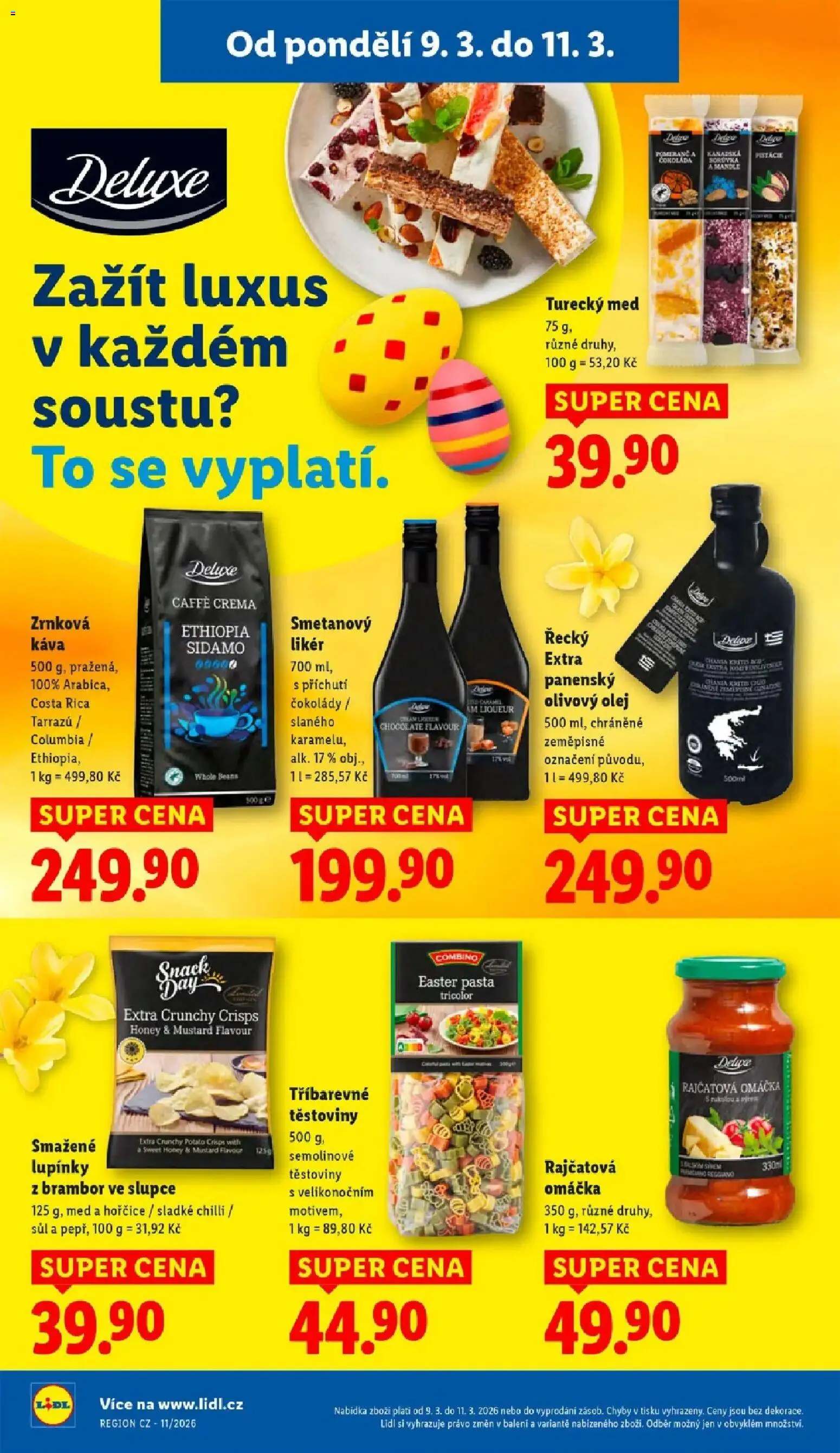 Lidl aktuální leták od 09.03.2026 | Strana: 16 | Produkty: Likér, Deluxe, Crema, Caffè crema