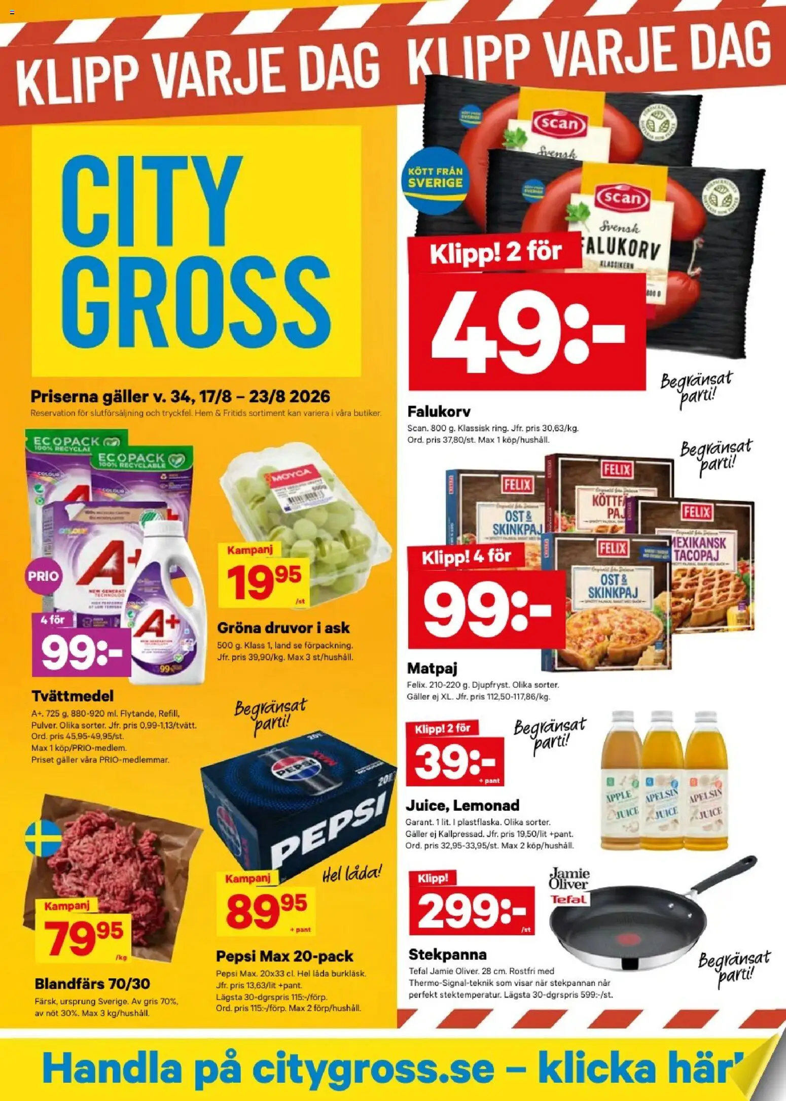 City Gross reklamblad aktuell från 17/08/2026 | Sida: 1