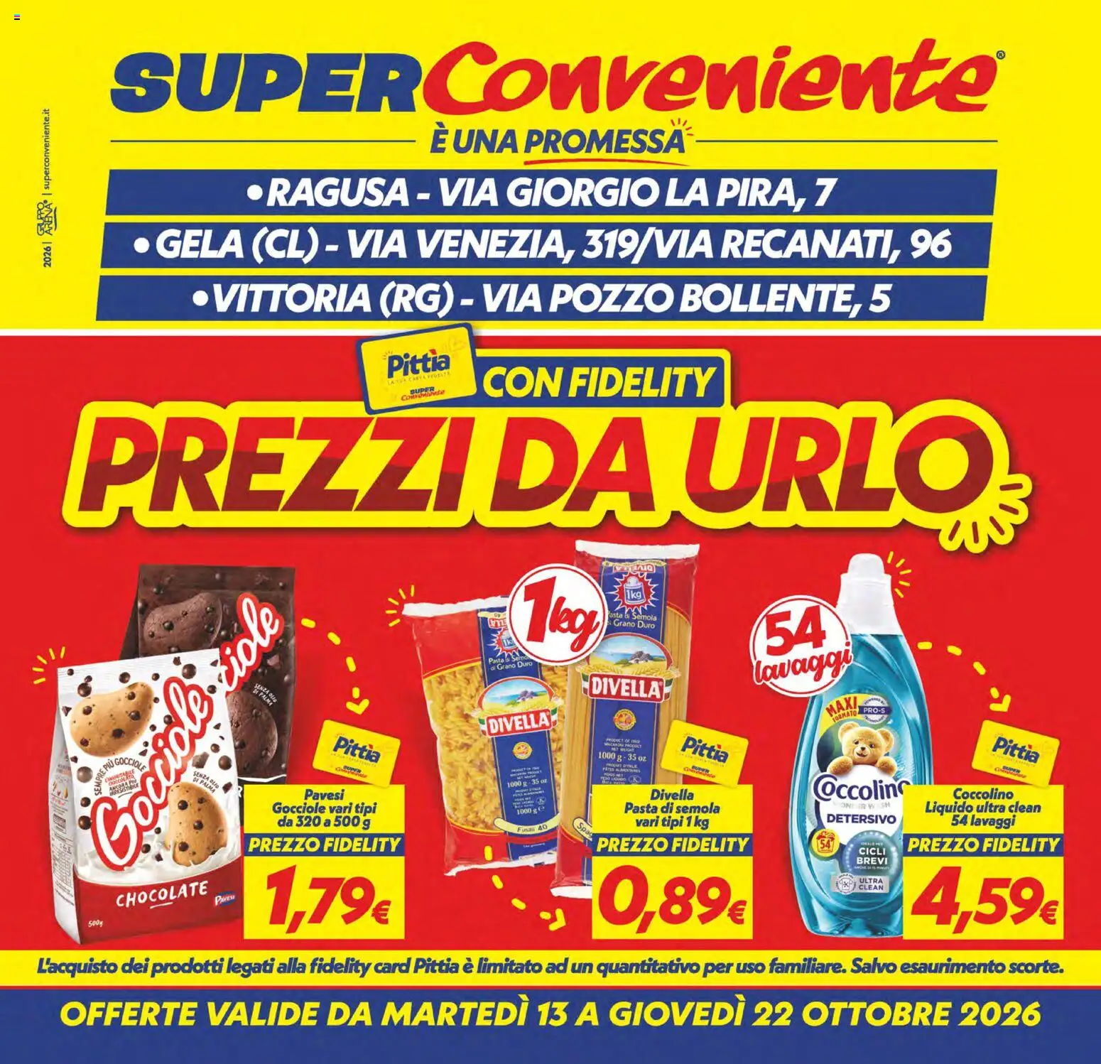 Volantino SuperConveniente del 13/10/2026 | Pagina: 1 | Prodotti: Pasta di semola, Olio, Pasta, Semola