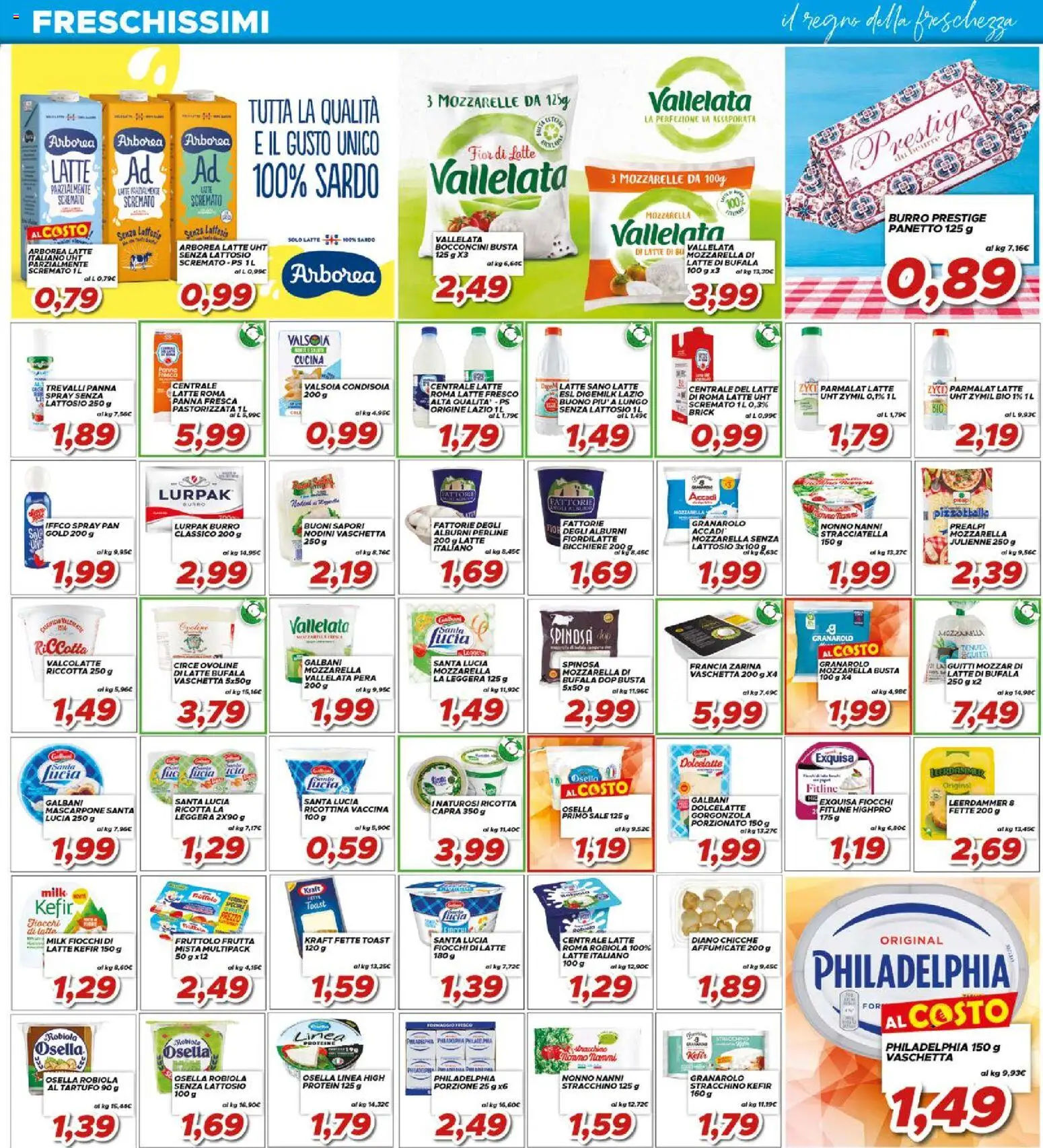 Volantino Ma Supermercati del 17.04.2026 | Pagina: 7 | Prodotti: Mozzarella senza lattosio, Fiocchi, Mozzarella, Burro