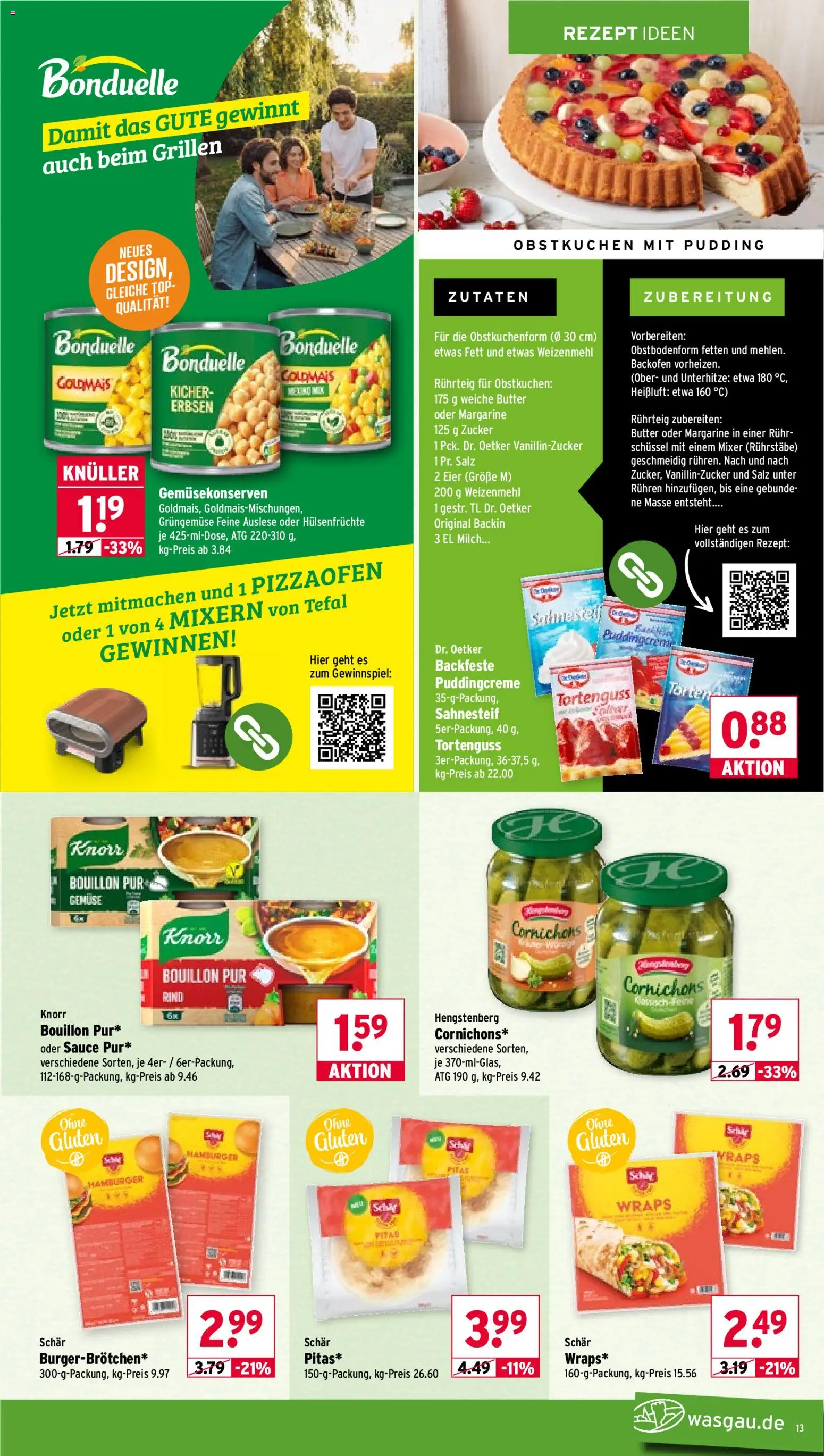 Wasgau Prospekt – gültig ab 08.06.2026 | Seite: 13 | Produkte: Mixer, Knorr, Gemüse, Zucker