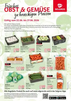 Selgros Obst & Gemüse ab 22.06.2026 gültig