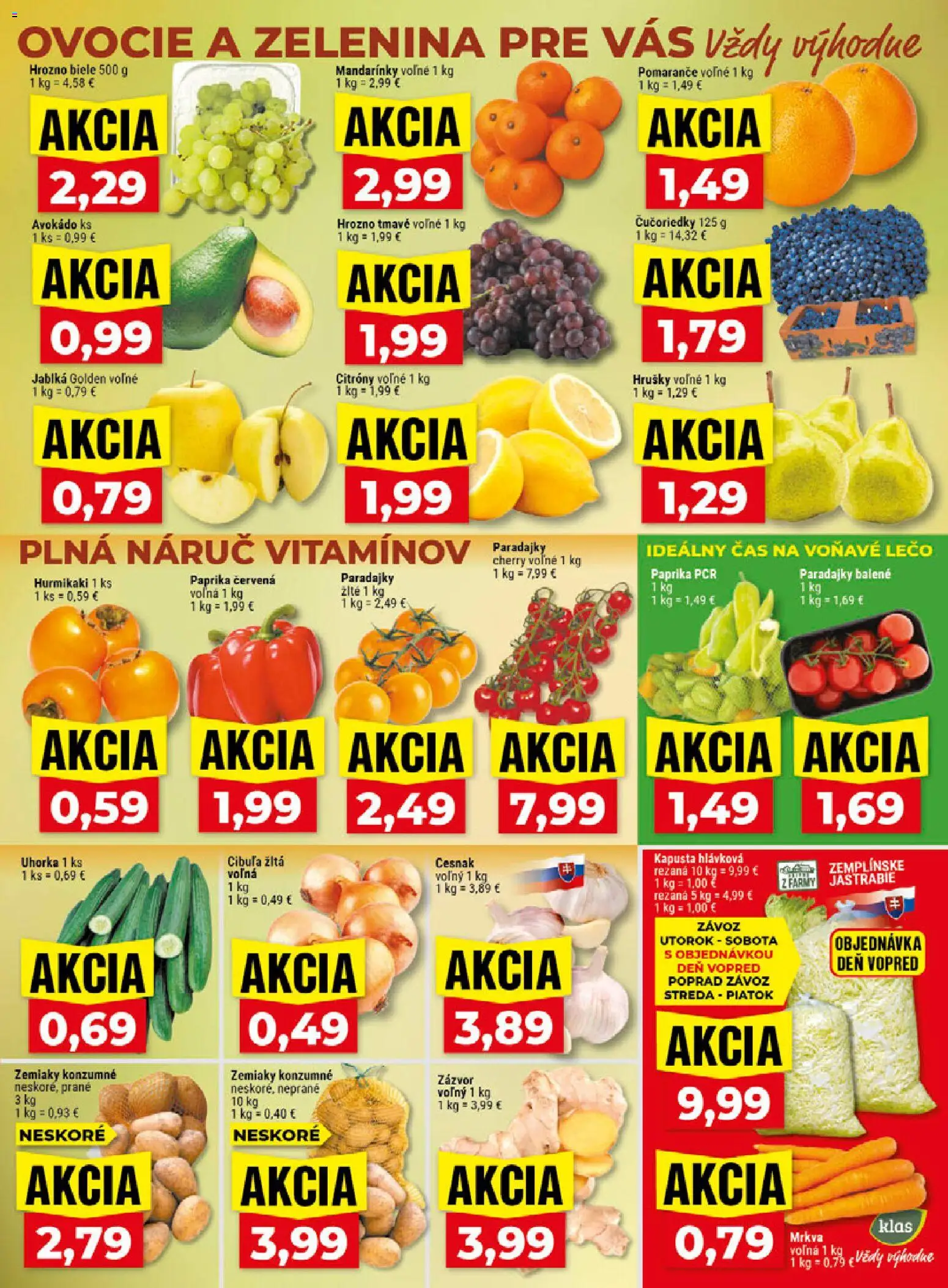 Nové Klas akcie – leták je platný od 02.11.2026 | Strana: 3 | Produkty: Jablká, Cesnak, Zemiaky, Cibuľa