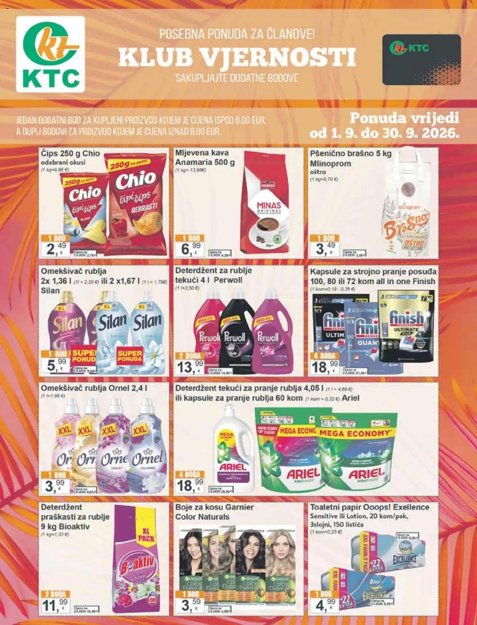 KTC katalog | vrijedi od 02.09.2026 | Stranica: 29 | Proizvodi: Mljevena kava, Čips, Toaletni papir, Perwoll