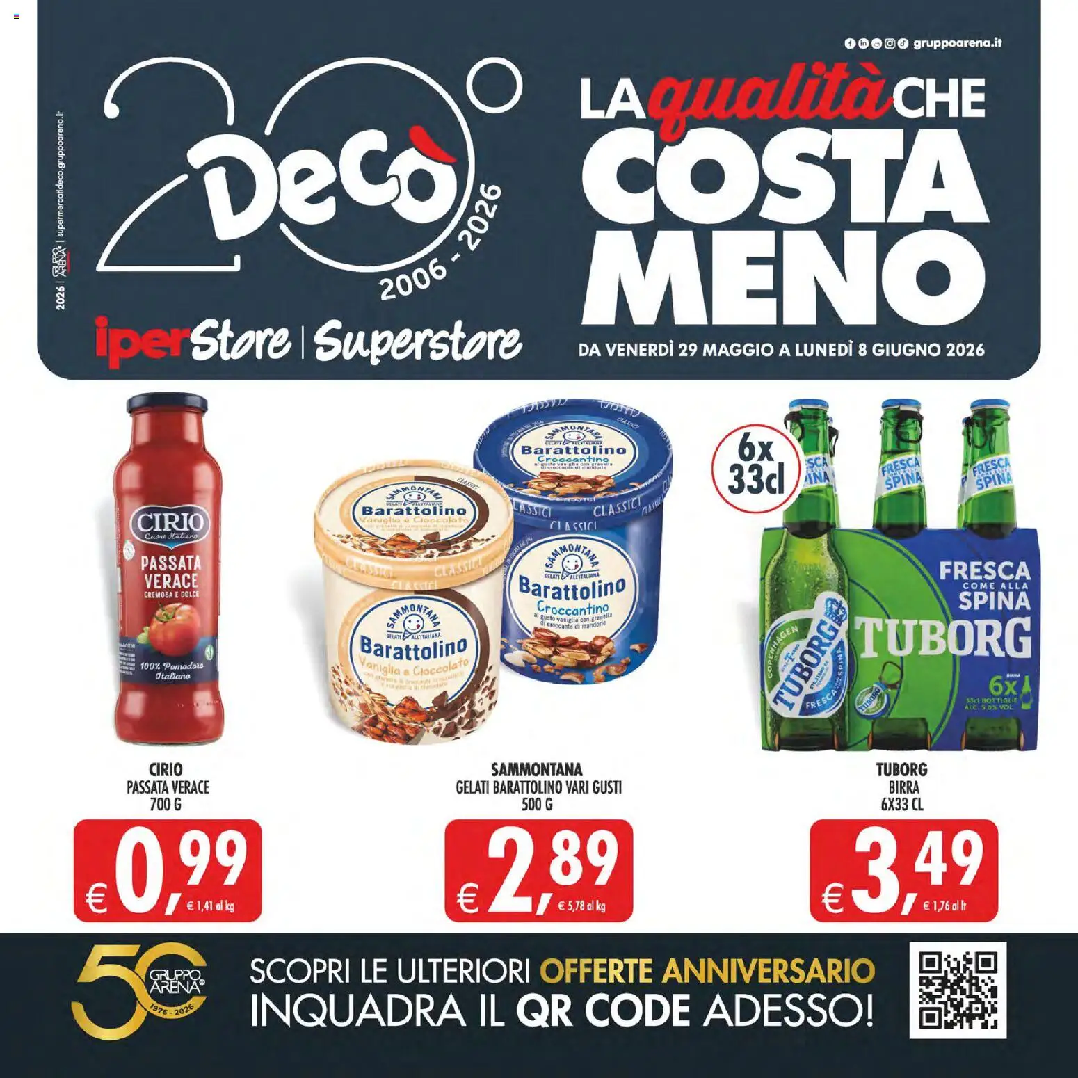 Volantino Decò del 29.05.2026 | Pagina: 1 | Prodotti: Cioccolato, Birra, Mandorle