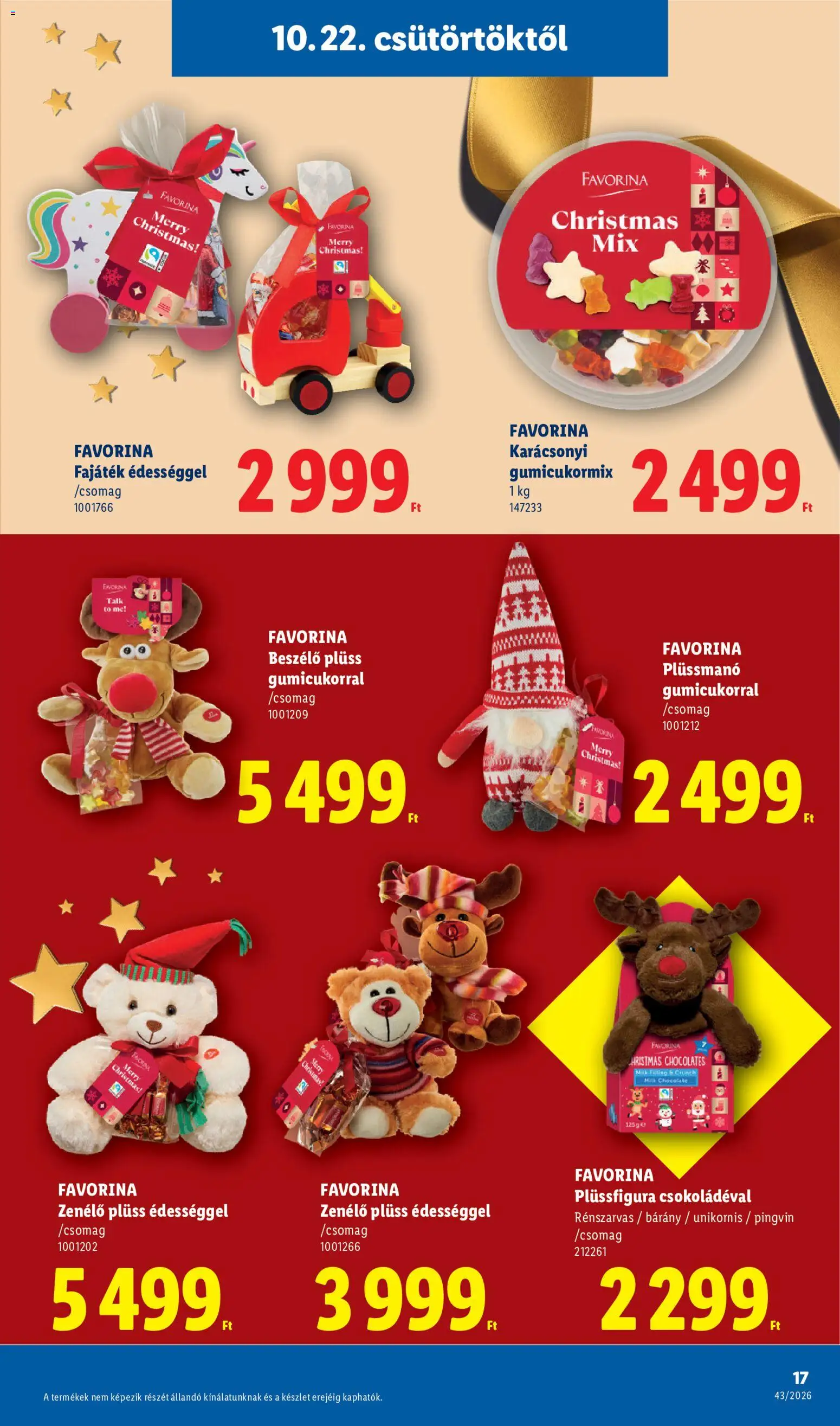 Lidl akciós ujság - amely érvényes a következő dátumtól: 2026.10.22. | Oldal: 11 | Termékek: Plüss