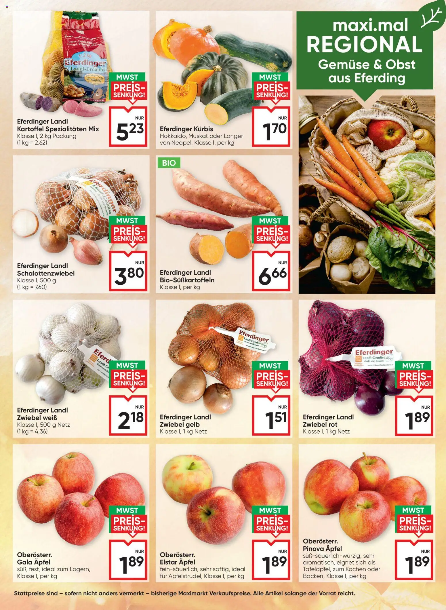 Maximarkt Flugblatt gültig ab 01.10.2026 | Seite: 8 | Produkte: Gemüse, Obst, Kürbis, Äpfel