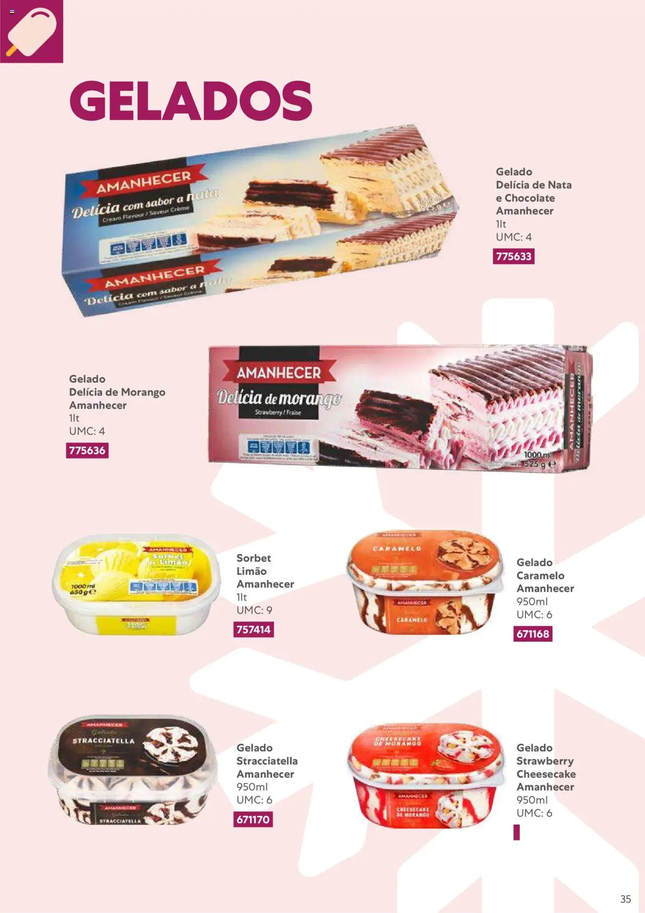 Recheio Congelados │ válido de 01/02/2024 | Página: 35 | Produtos: Gelado, Chocolate, Nata, Creme