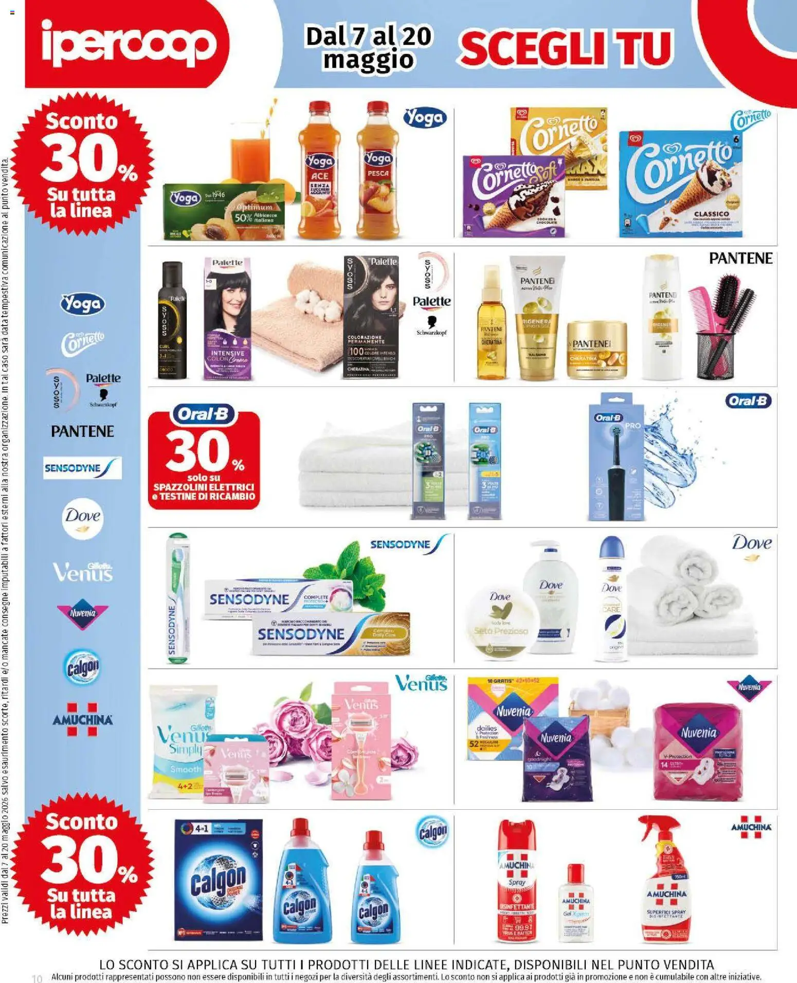 Volantino Ipercoop del 07.05.2026 | Pagina: 10 | Prodotti: Balsamo, Crema, Spray disinfettante, Pesca