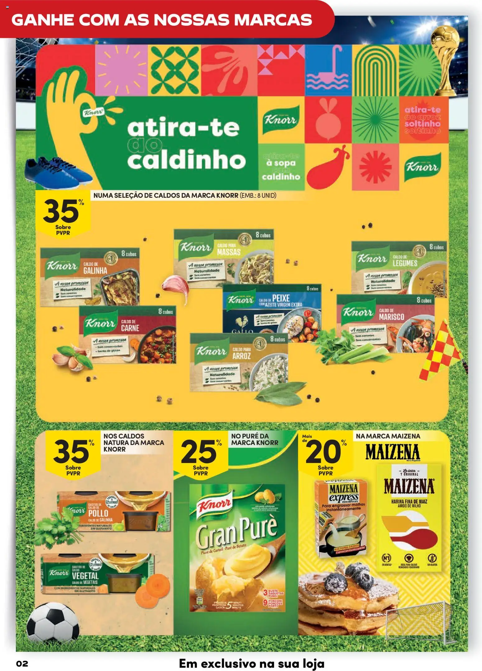 Continente Grandes Marcas │ válido de 14/07/2026 | Página: 2 | Produtos: Batata, Knorr, Carne, Milho
