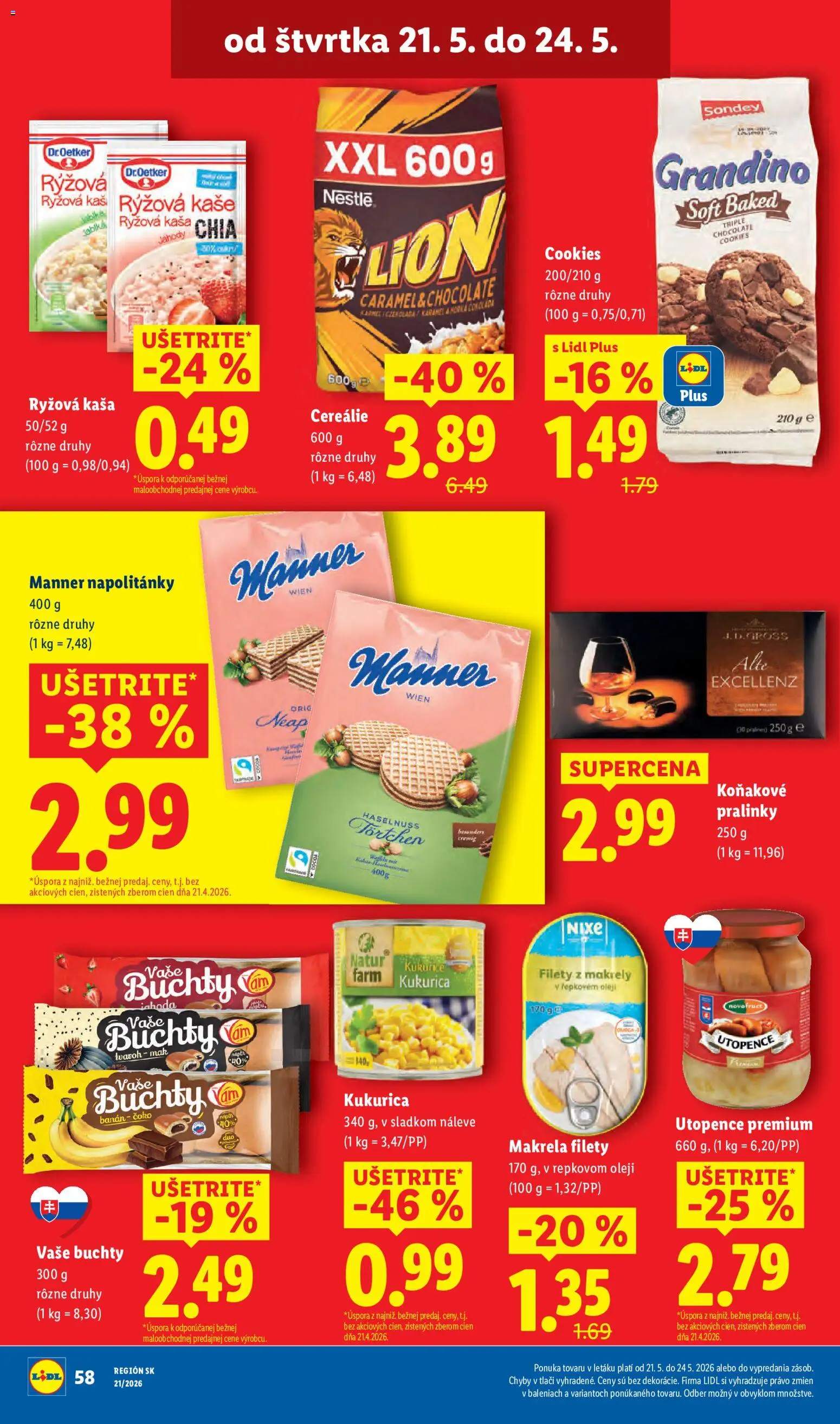 Nové Lidl akcie – leták je platný od 18.05.2026 | Strana: 74 | Produkty: Jablká, Jahody, Cereálie, Tvaroh