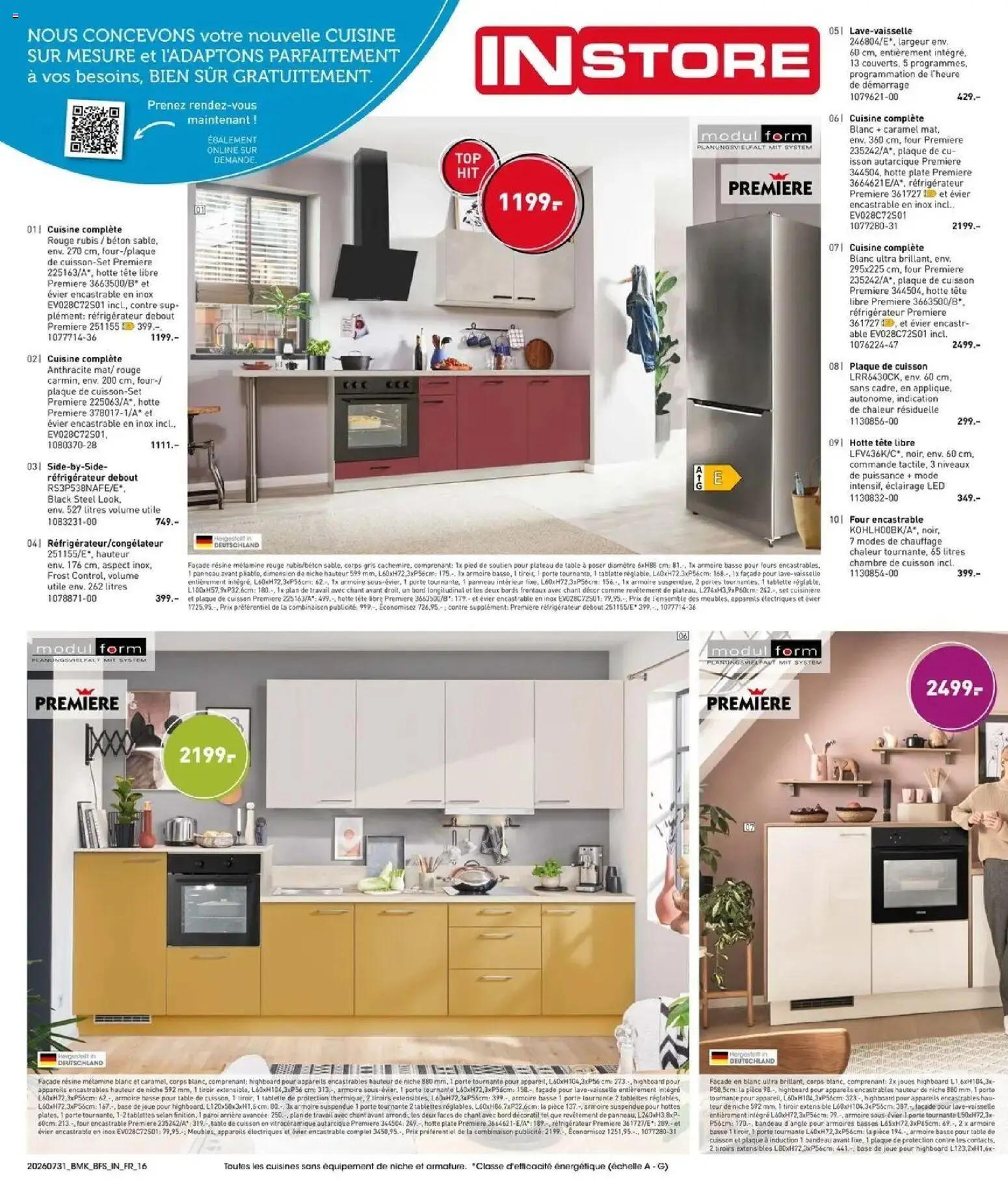 {H1} | Page: 16 | Produits: Four, Store, Table, Portes
