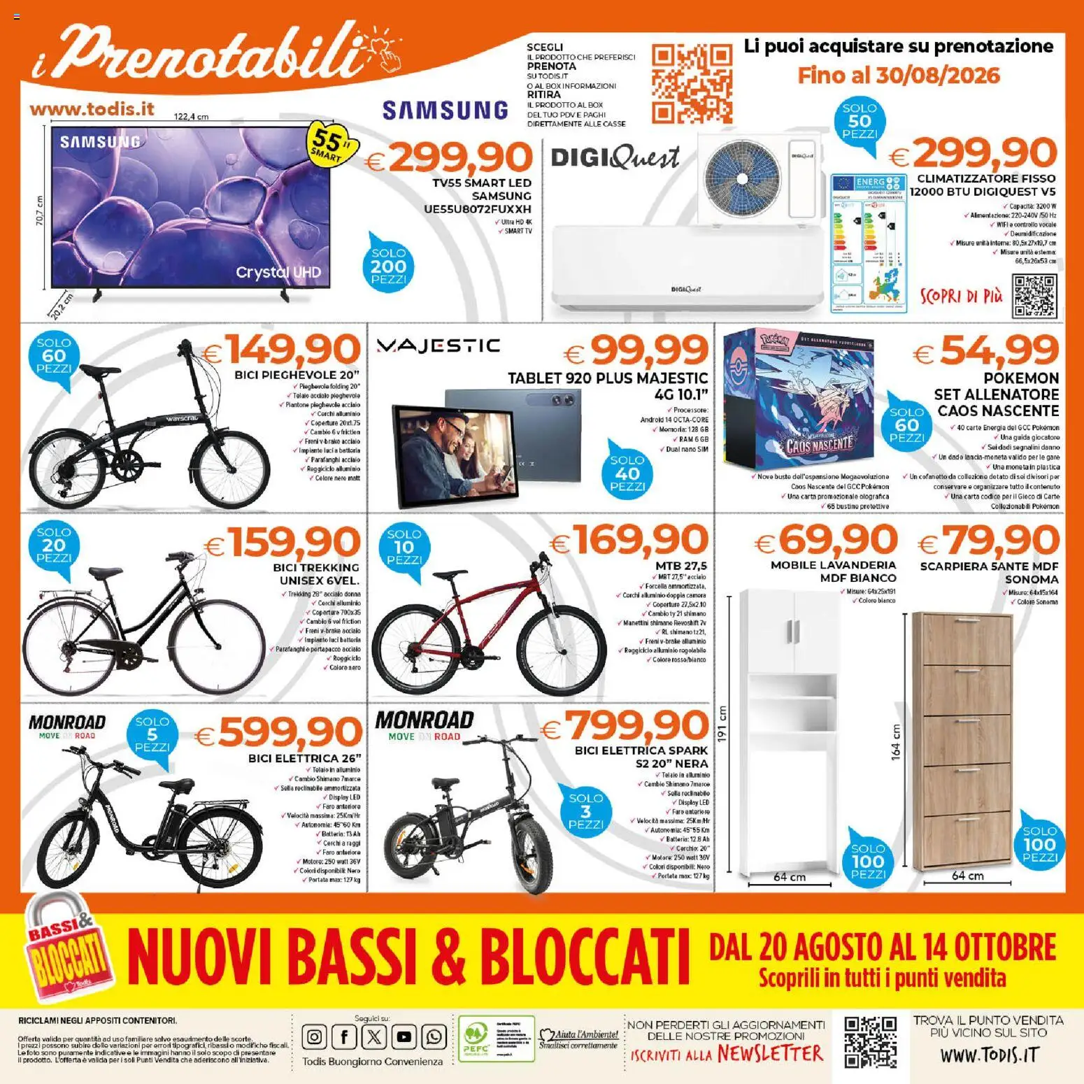 Volantino Todis del 20/08/2026 | Pagina: 24 | Prodotti: Climatizzatore, Gioco, Bici elettrica, Batteria