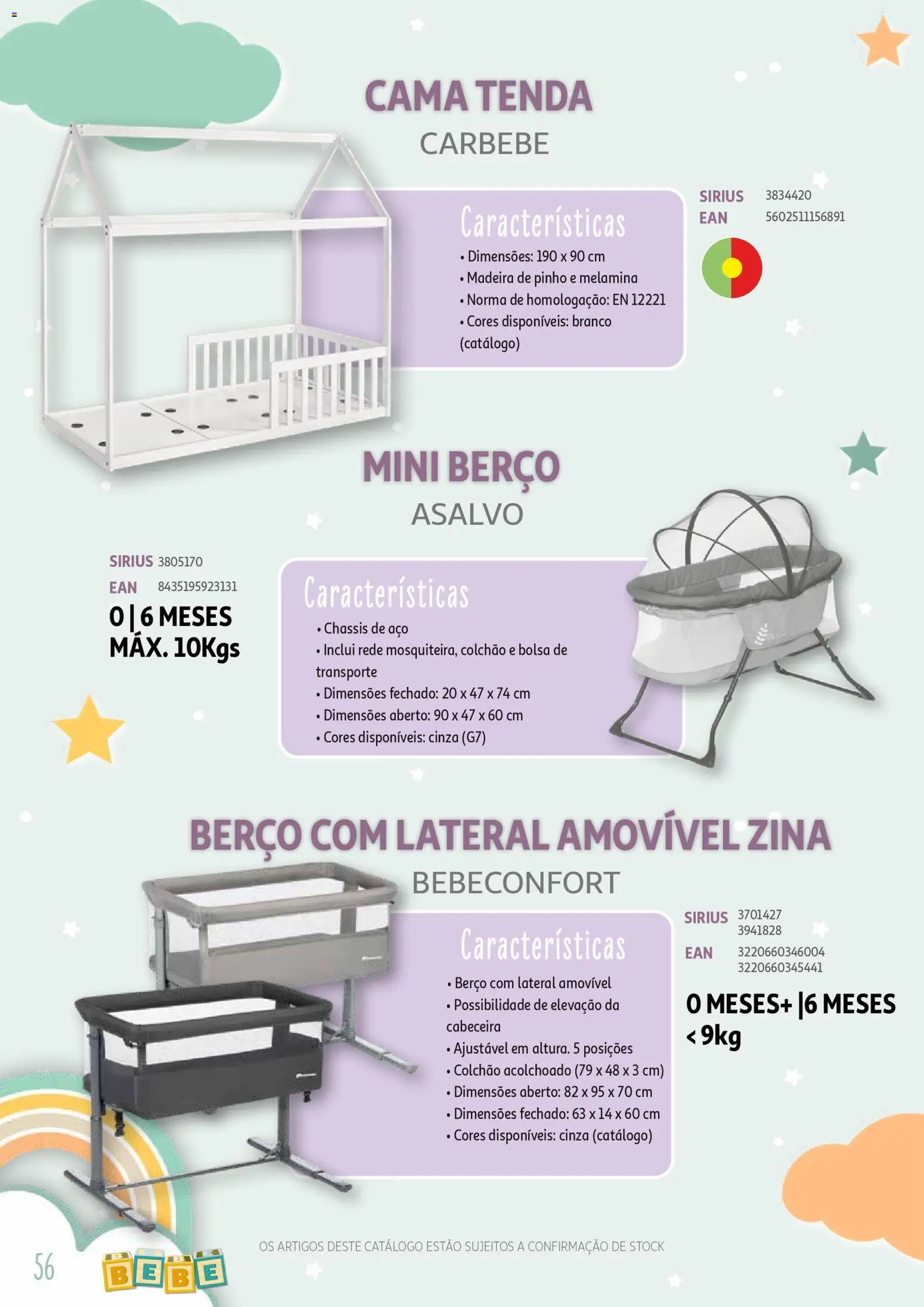 Auchan - Catálogo Puericultura │ válido de 13/01/2026 | Página: 56 | Produtos: Bolsa, Tenda, Cama, Colchão