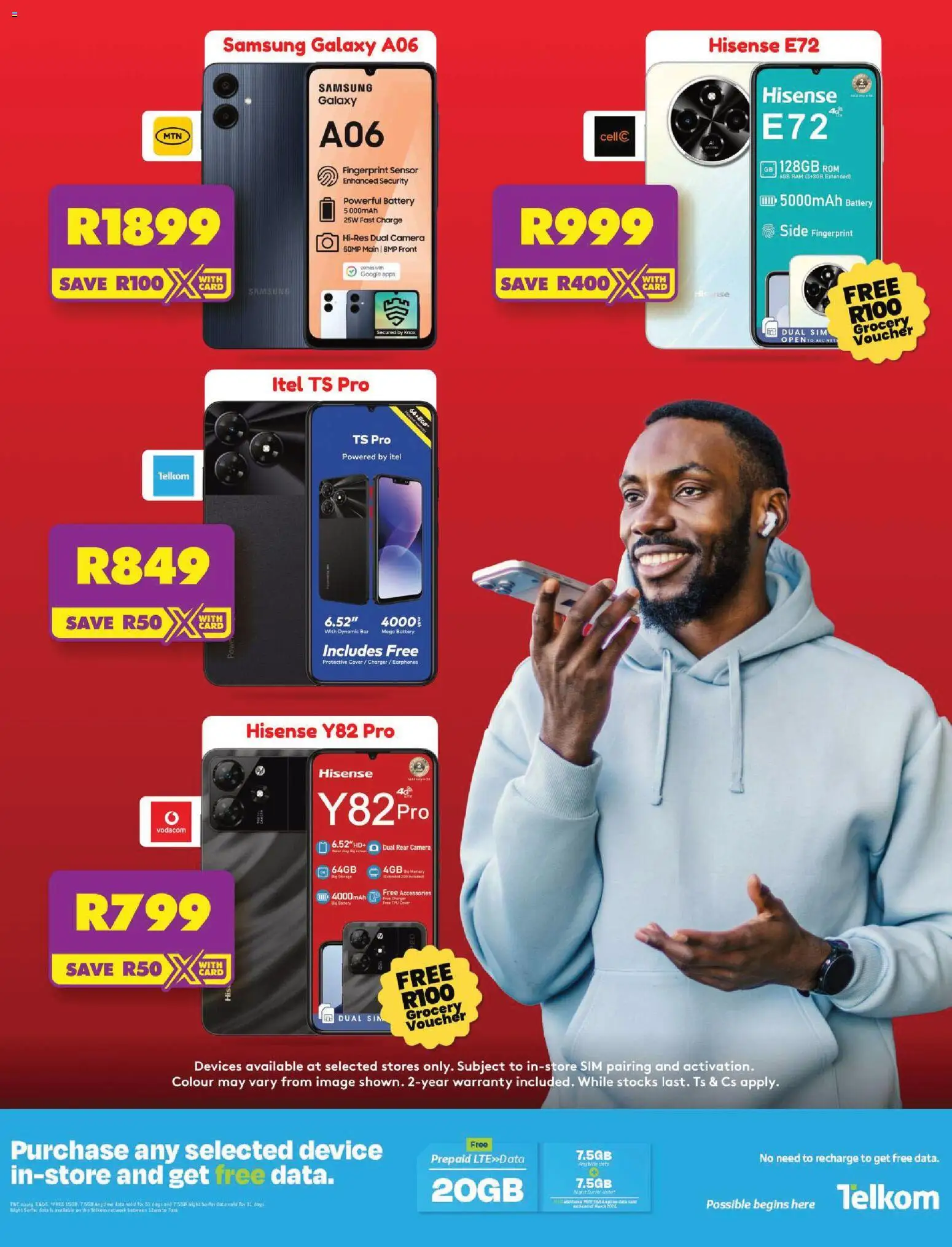 New Shoprite catalogue – valid from 20.04.2026 | Page: 3 | Products: Sim, Cover, Camera, Battery
