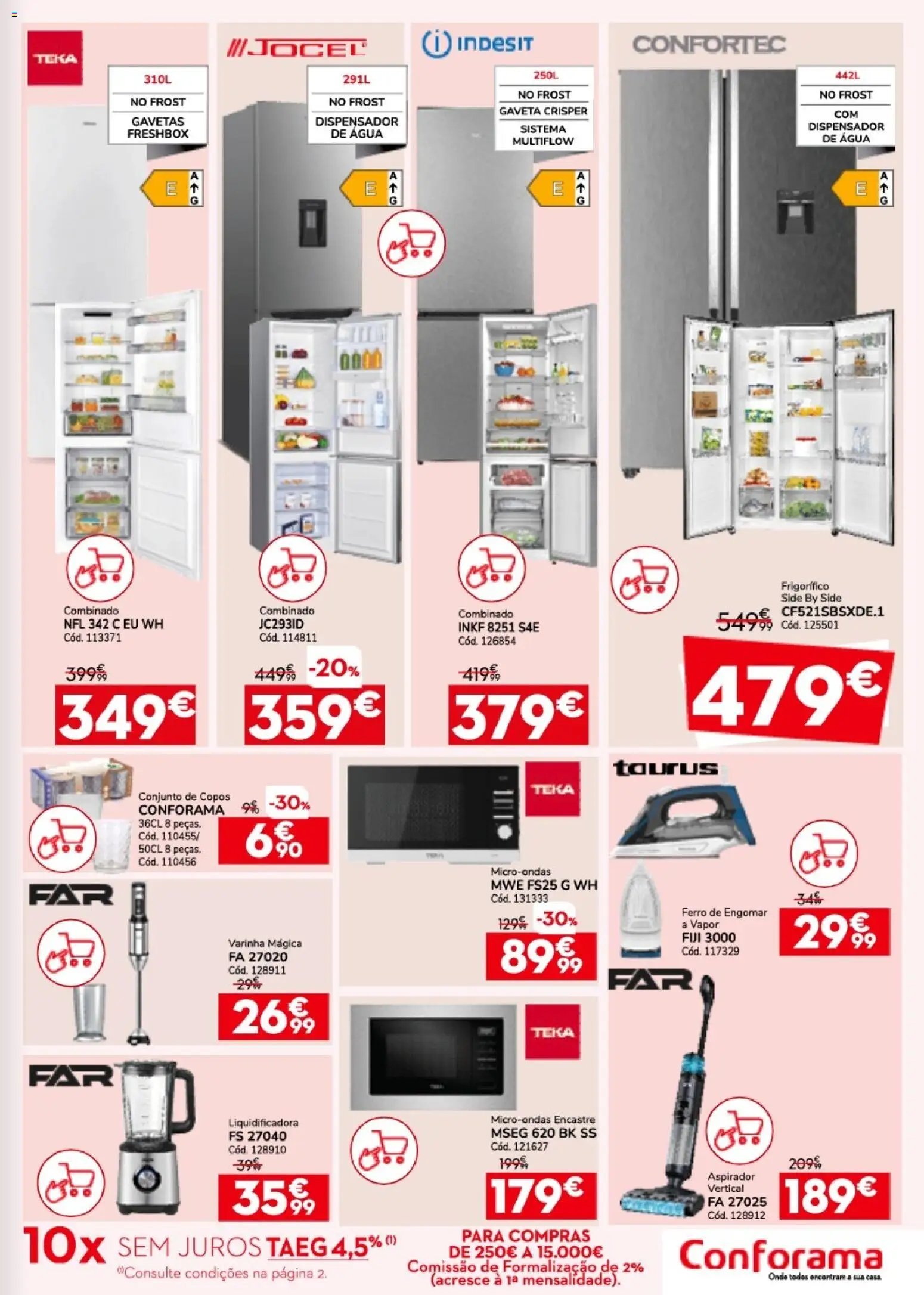 Conforama folheto │ válido de 26.03.2026 | Página: 15 | Produtos: Agua, Ferro, Aspirador, Microondas