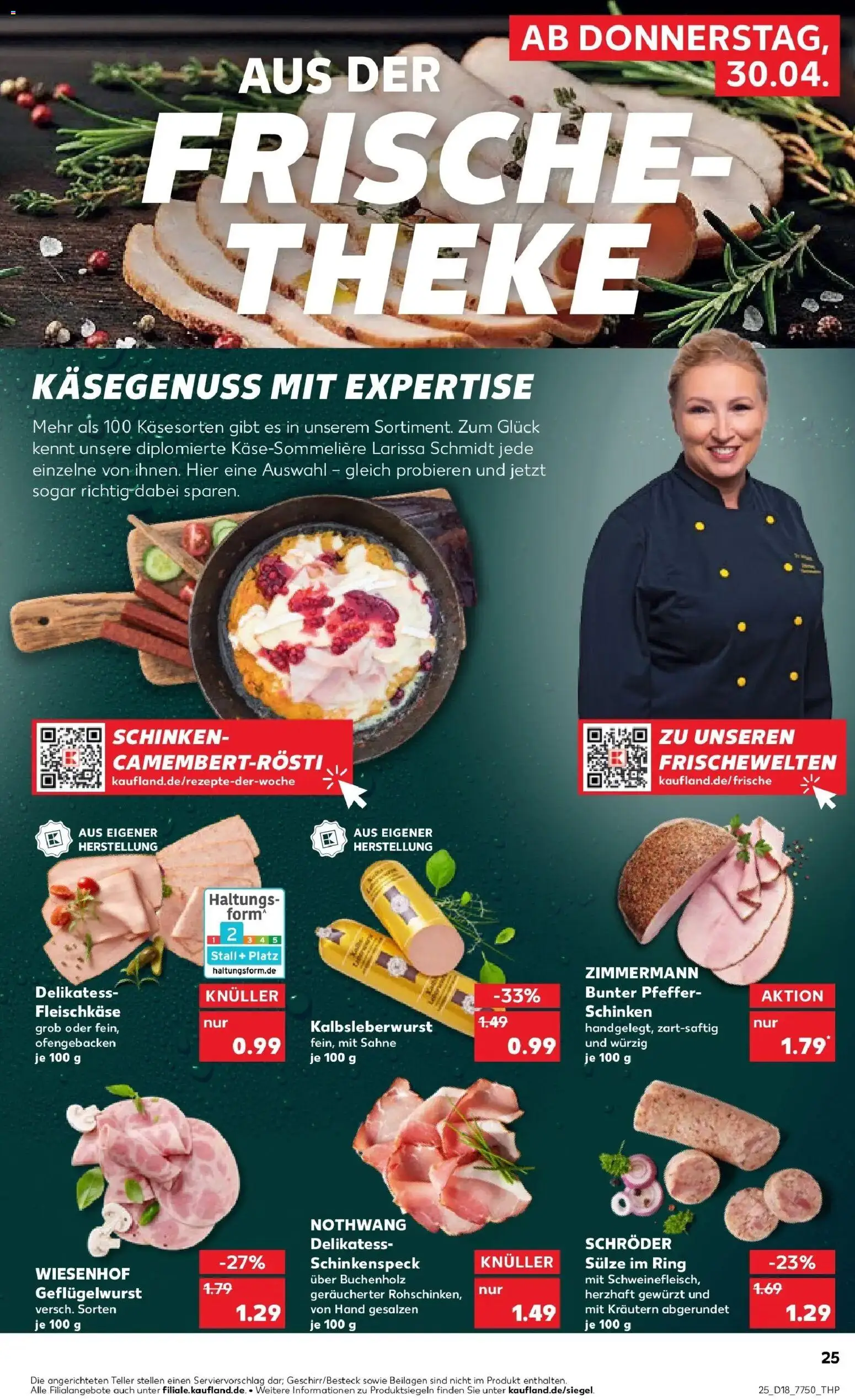 Prospekt Kaufland ab 30.04.2026 » Angebote Online zum Blättern | Seite: 25 | Produkte: Theke, Pfeffer, Schinken, Sahne