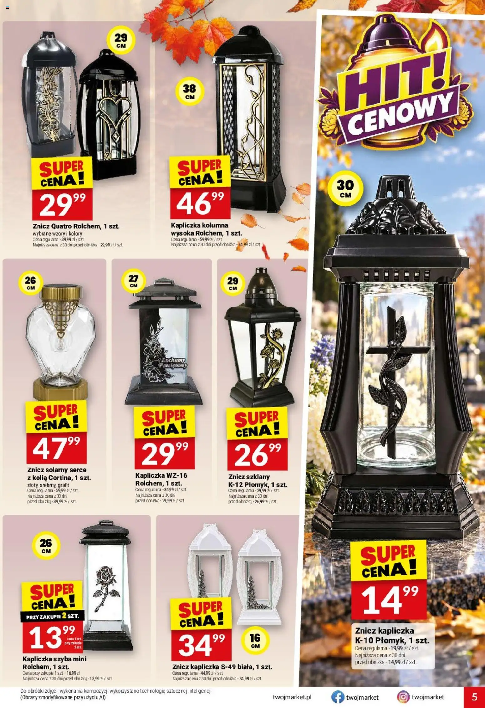Twój Market gazetka od 21.10.2026 | Strona: 5 | Produkty: Znicz kapliczka