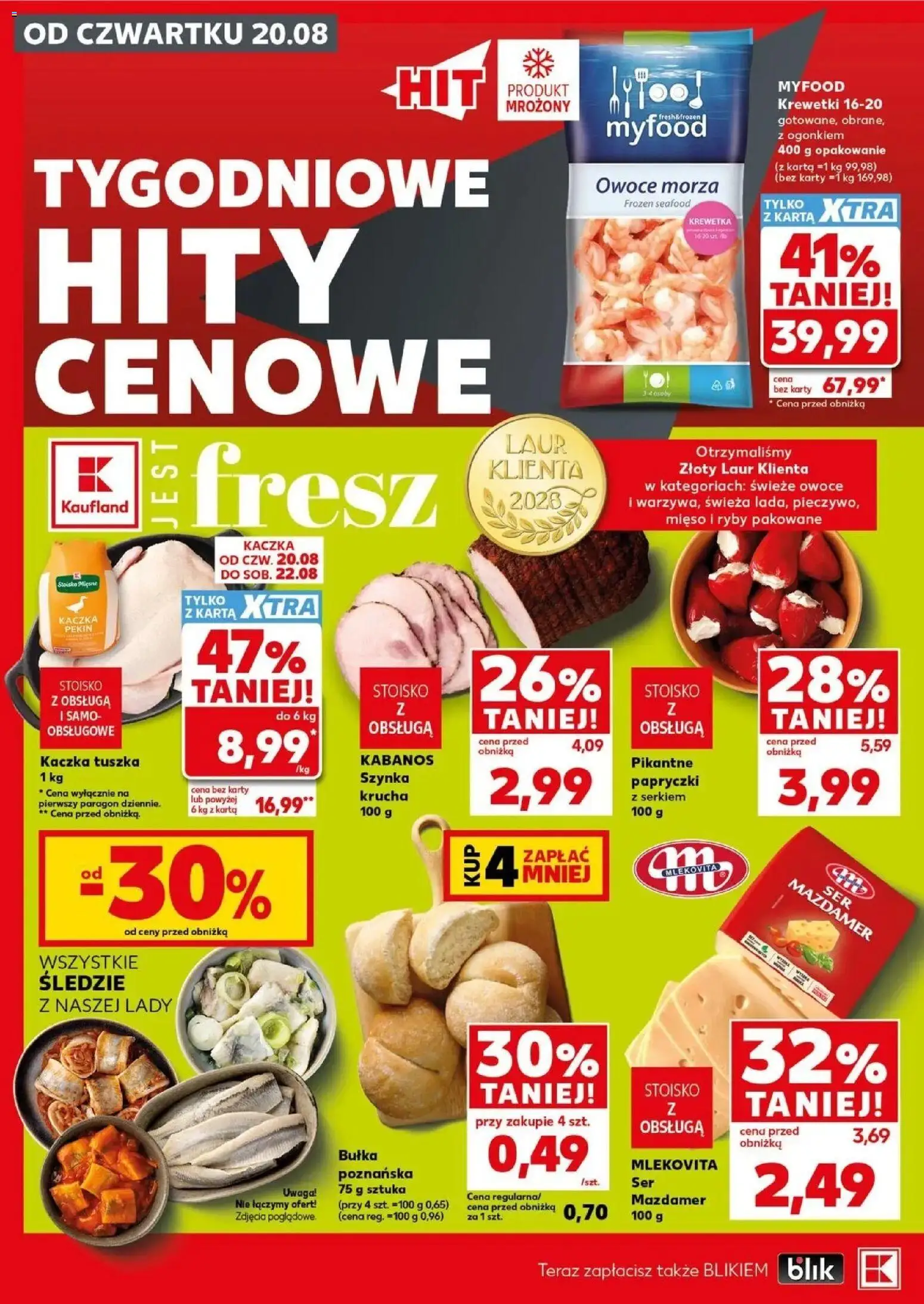 Kaufland gazetka - Mocny start od 24.08.2026 - od jutra PDF | Strona: 6 | Produkty: Karta, Mięso, Bułka poznańska, Owoce