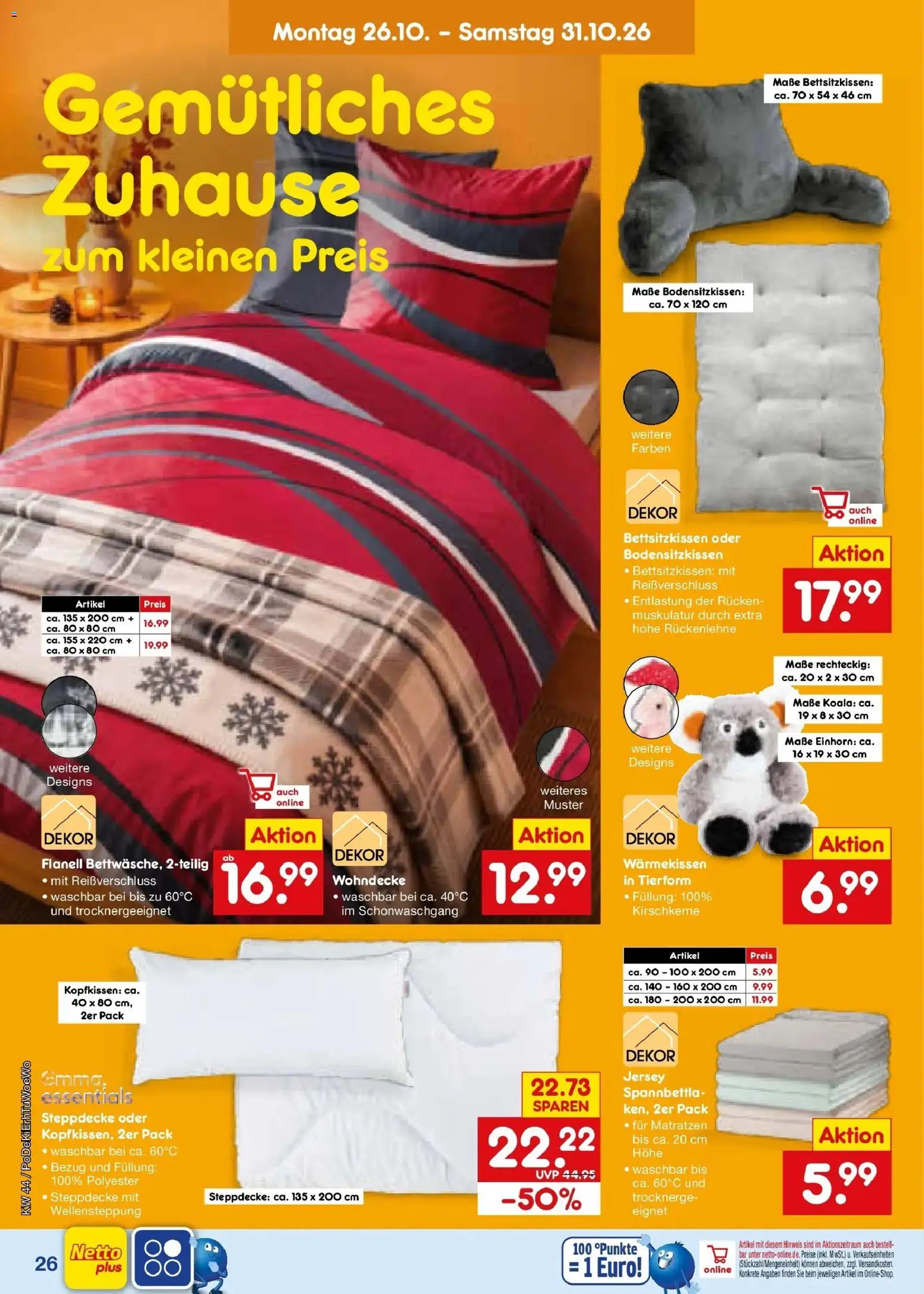 Netto Marken-Discount Prospekt Sindelfingen – gültig ab 26.10.2026 | Seite: 36 | Produkte: Kopfkissen