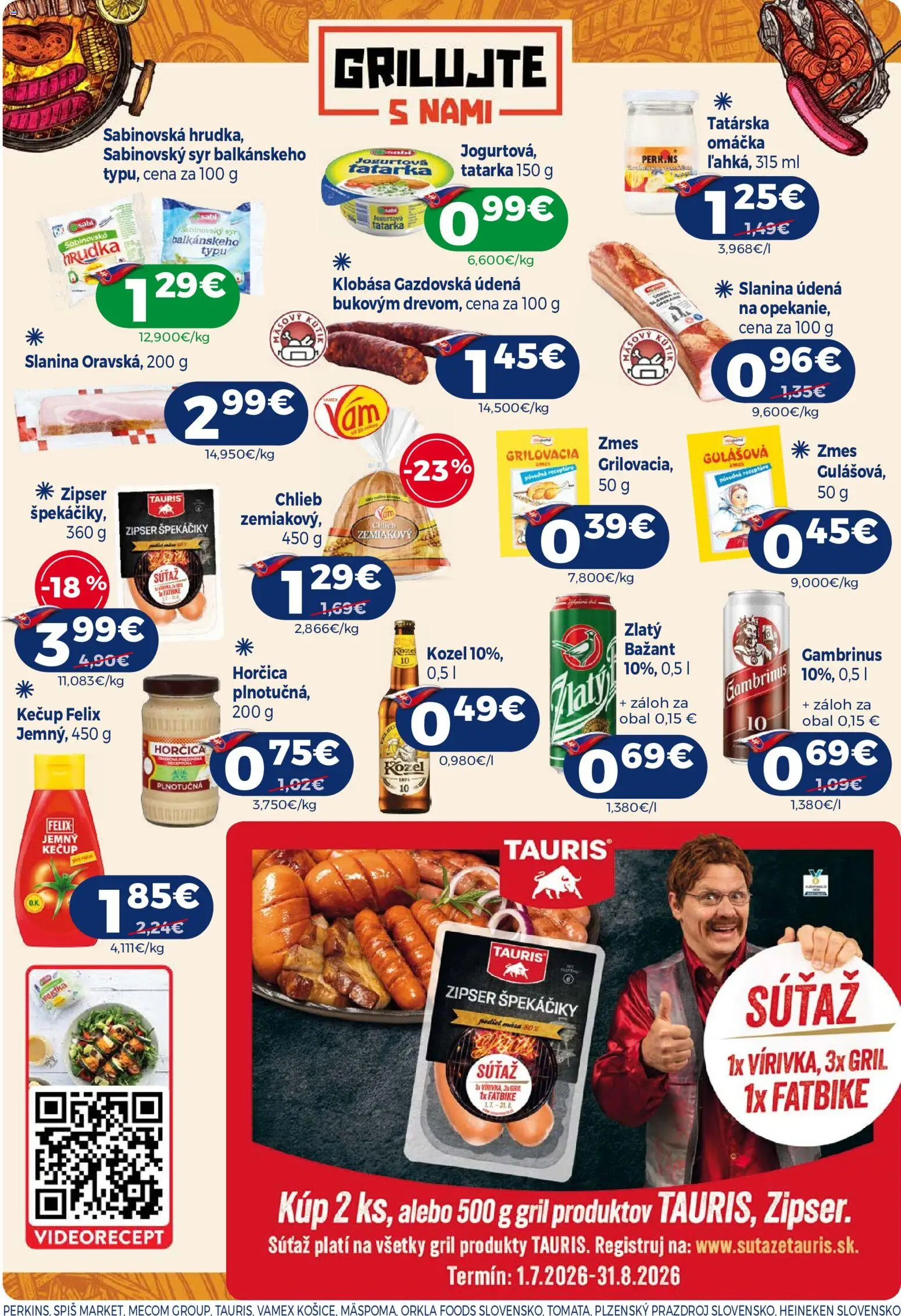 Nové Milk Agro akcie – leták je platný od 05.08.2026 | Strana: 8 | Produkty: Gril, Klobása, Horčica, Gambrinus