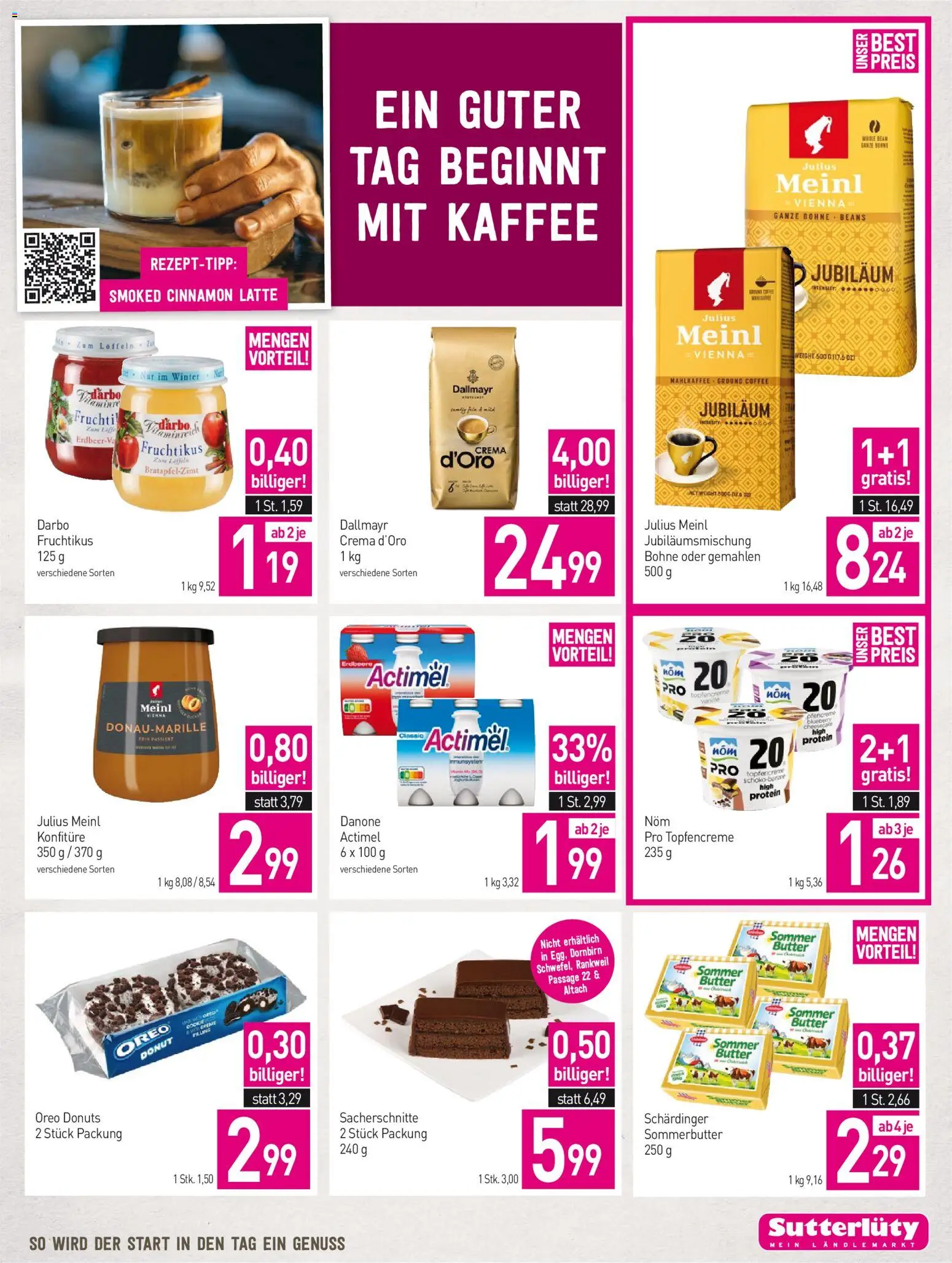Sutterlüty Flugblatt gültig ab 08.10.2026 | Seite: 3 | Produkte: Bohne, Butter, Kaffee